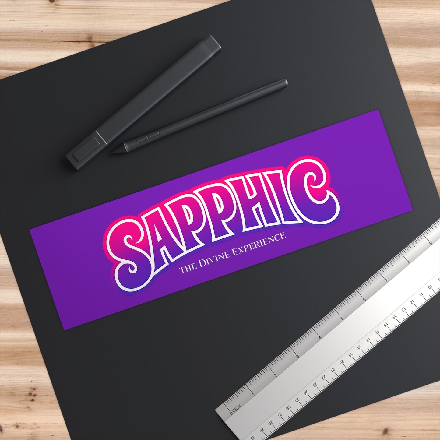 SAPPHIC Bumper Sticker — "SAPPHIC: The Divine Experience" Pride Car Decal