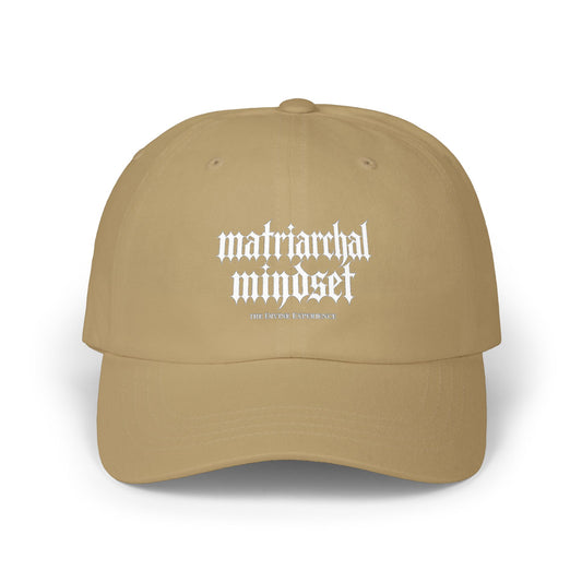 MATRIARCHAL MINDSET Embroidered Dad Cap — Feminist Statement Baseball Hat