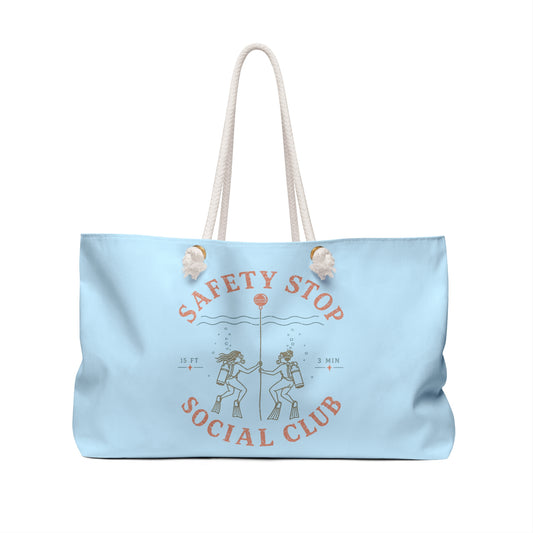 SAFETY STOP SOCIAL CLUB Weekender Bag — Scuba Diving Travel Tote