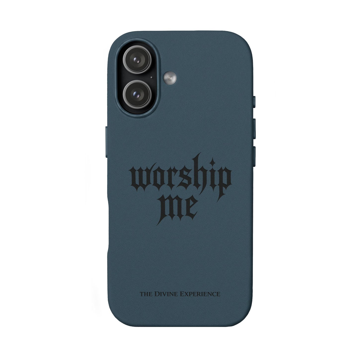 WORSHIP ME Dominatrix BDSM Engraved PU Leather Phone Case — Gothic Design