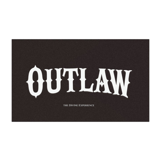 OUTLAW Car Magnet — Black Bumper Sticker Style Magnet with Bold Western Font