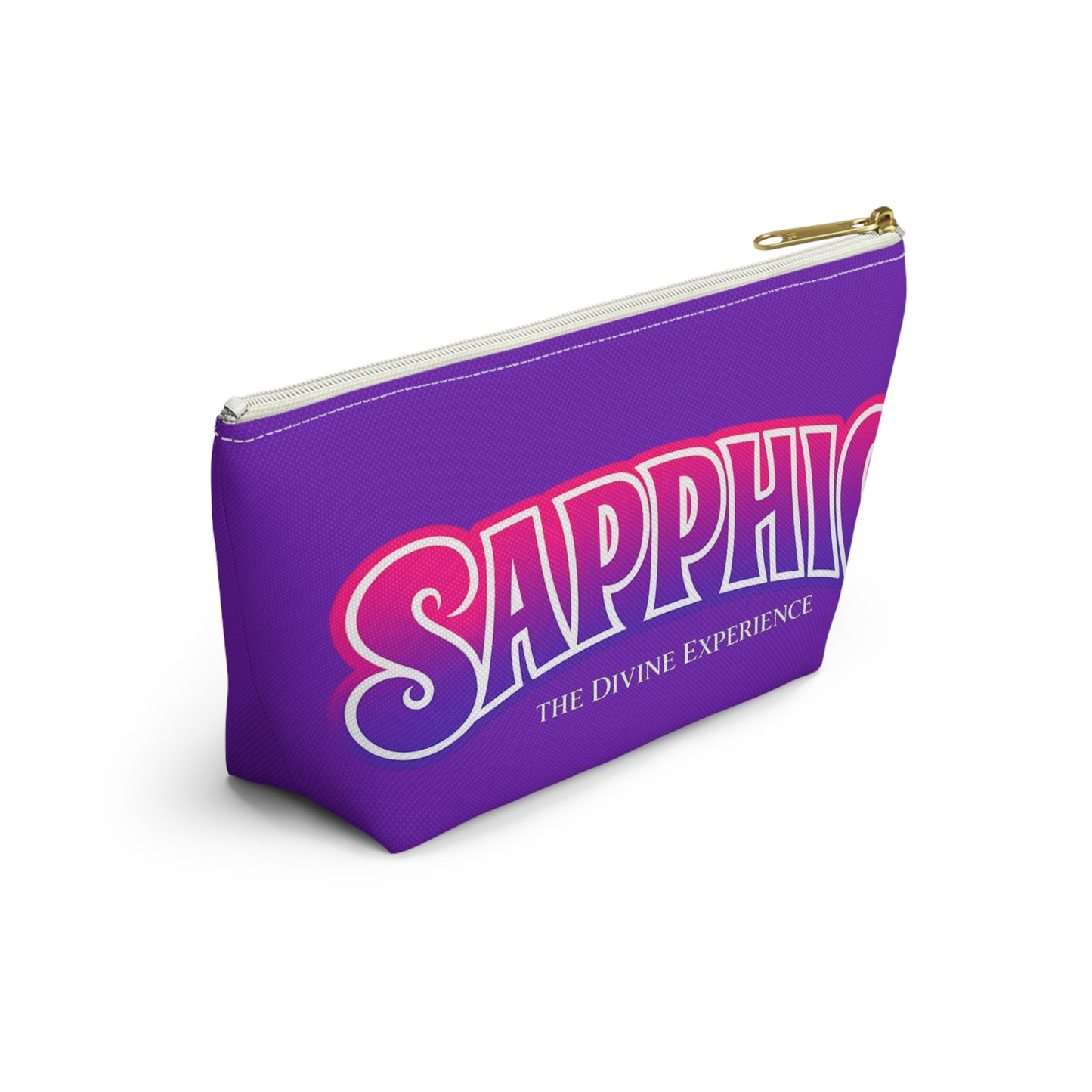 SAPPHIC Accessory Pouch — Purple T‑Bottom Makeup & Travel Bag