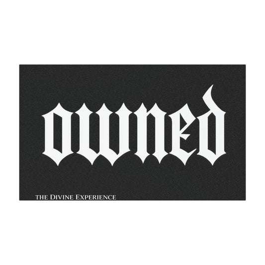 OWNED Gothic Car Magnet — Black Vintage Lettering Magnetic Decal