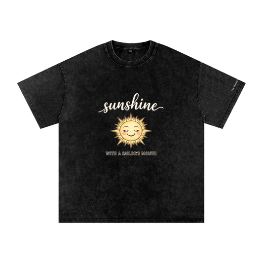 SUNSHINE Snow Washed Oversized Cotton T-Shirt