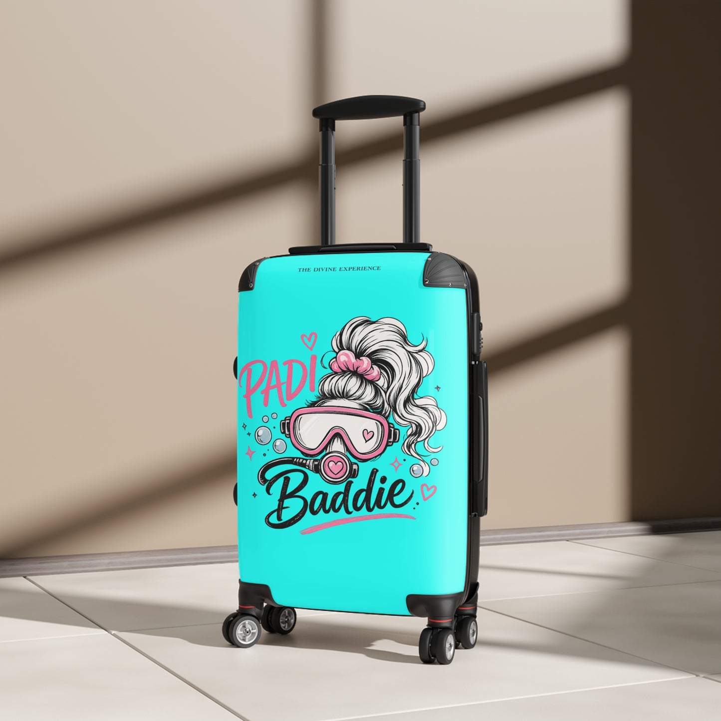 PADI BADDIE Carry-On Suitcase – Turquoise Scuba Dive Travel Luggage