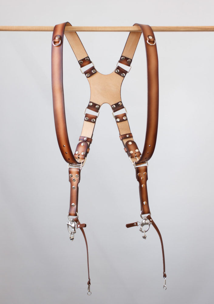 BOUDOIR IN A BOX Engraved Handcrafted Leather Luxury Dual Camera Harness