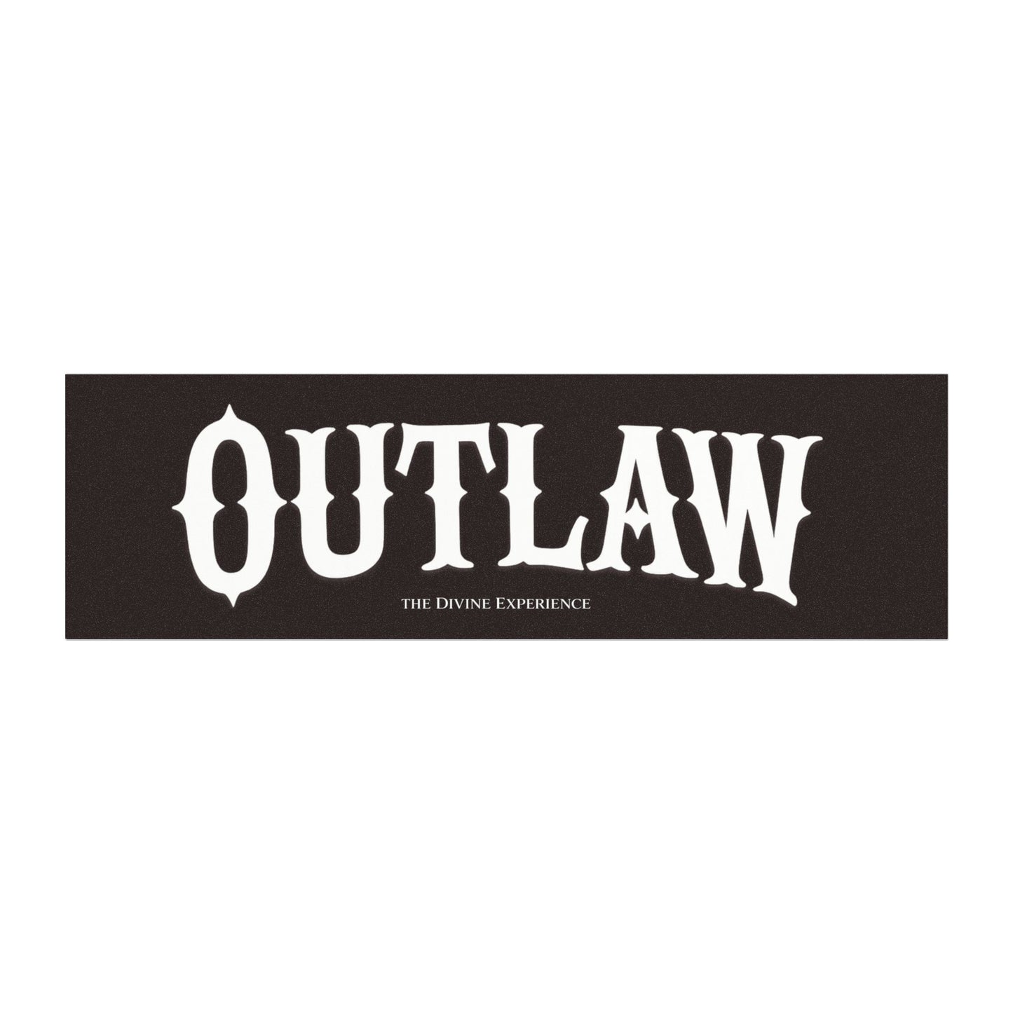 OUTLAW Car Magnet — Black Bumper Sticker Style Magnet with Bold Western Font