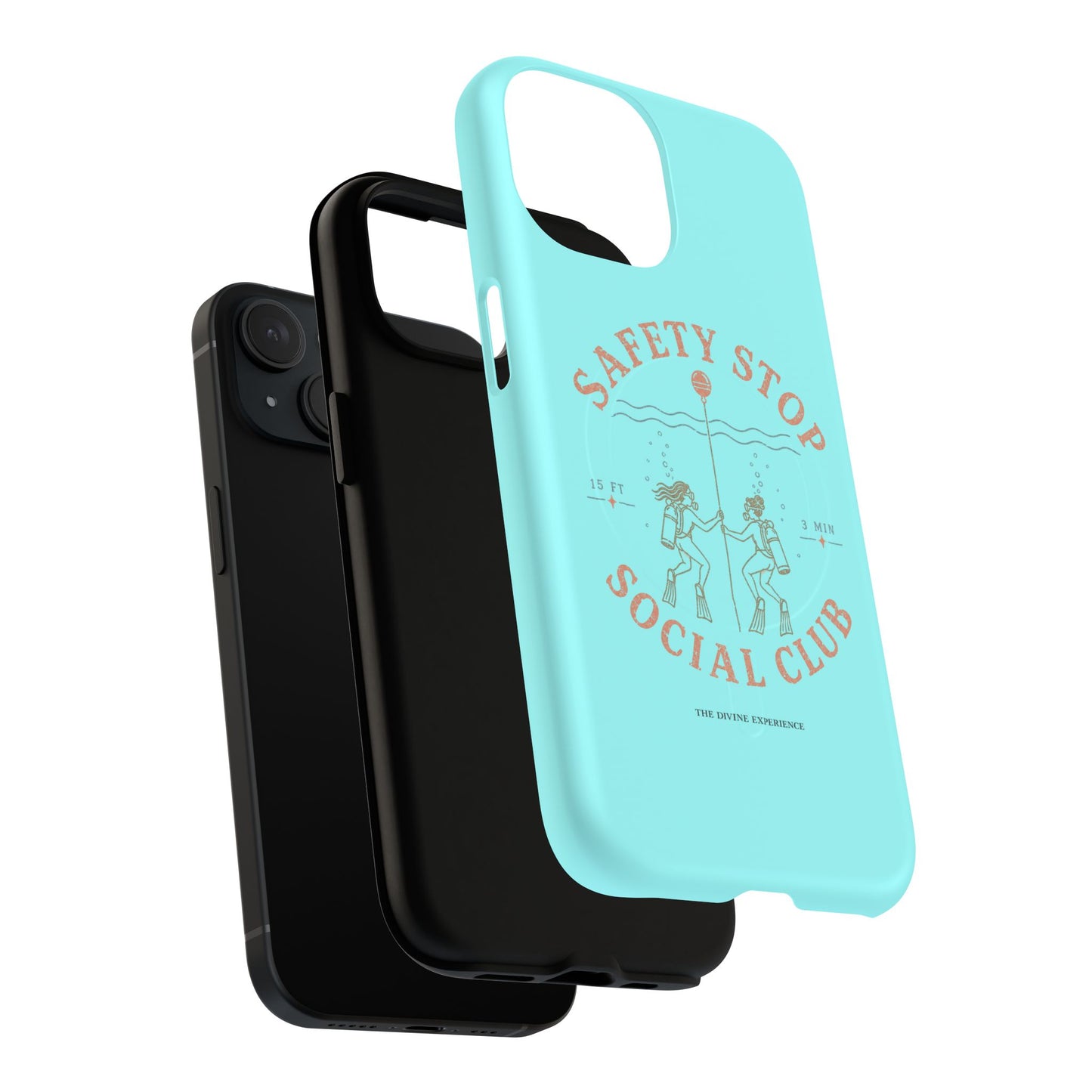 SAFETY STOP SOCIAL CLUB SCUBA Phone Case — Scuba Diving Graphic Tough Magnetic Case