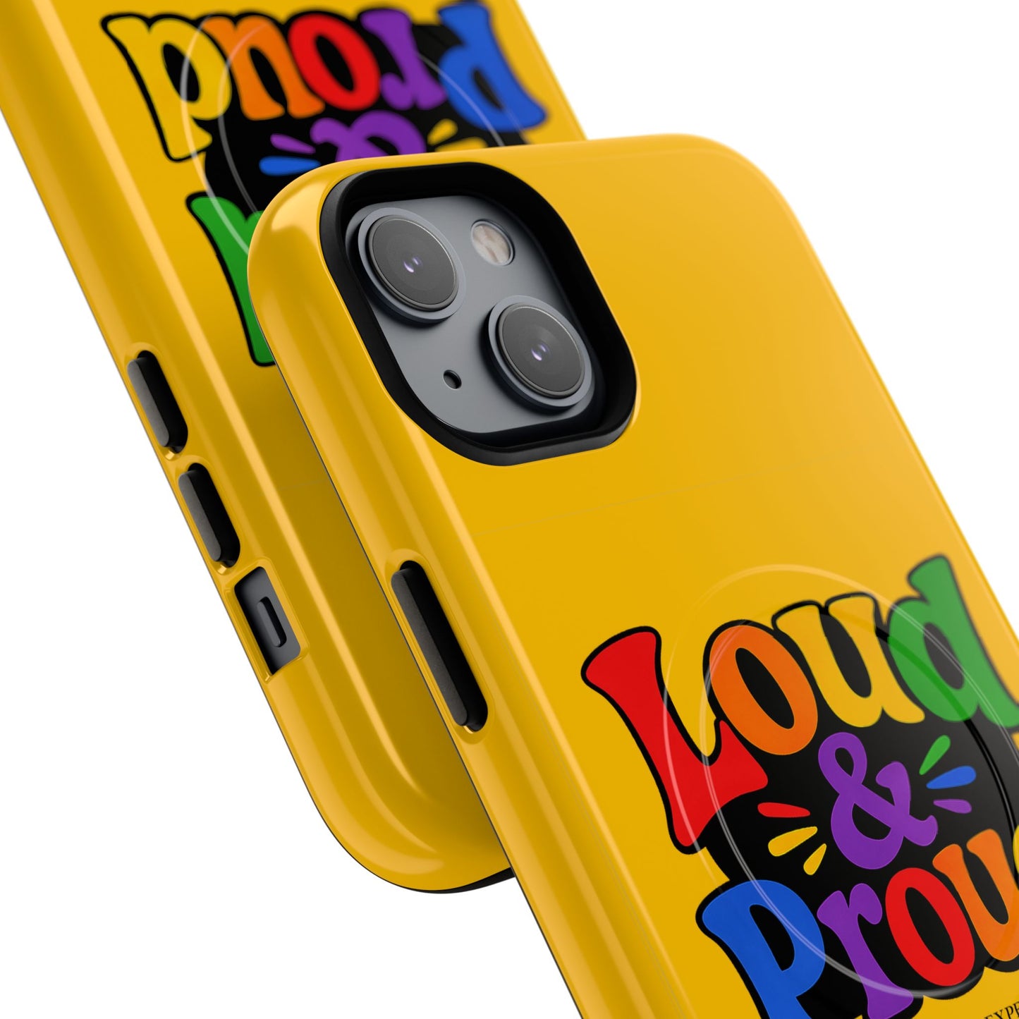 LOUD & PROUD LGBTQ Tough Magnetic Phone Case — Colorful Retro Pride Design
