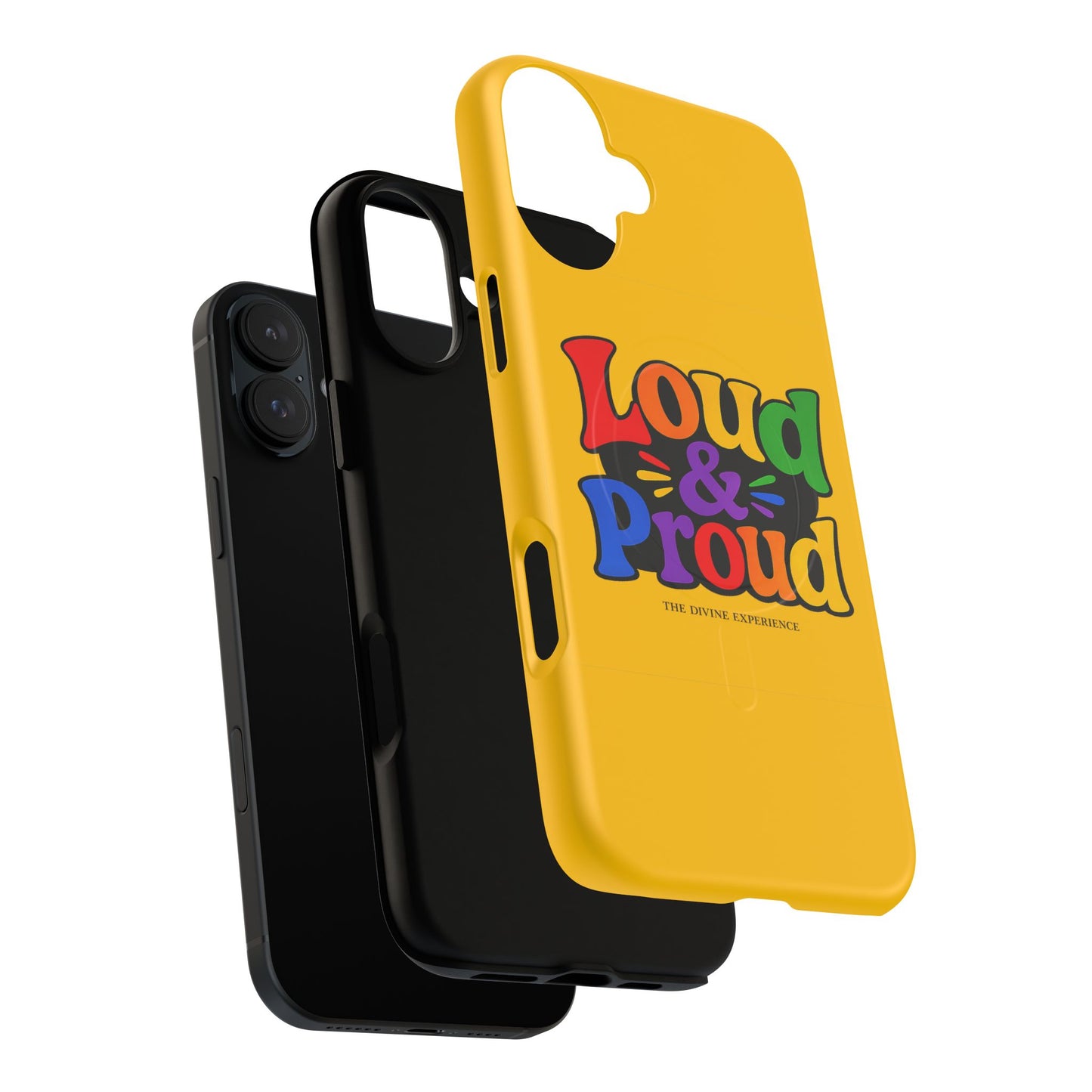 LOUD & PROUD LGBTQ Tough Magnetic Phone Case — Colorful Retro Pride Design