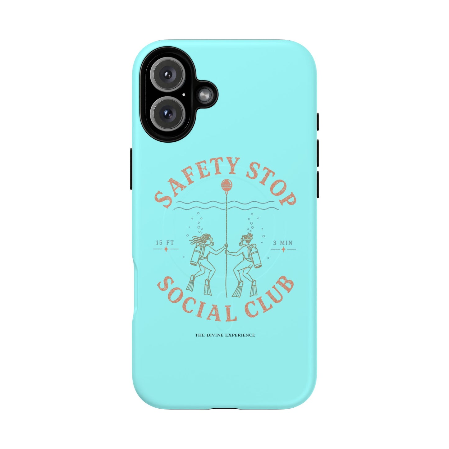 SAFETY STOP SOCIAL CLUB SCUBA Phone Case — Scuba Diving Graphic Tough Magnetic Case