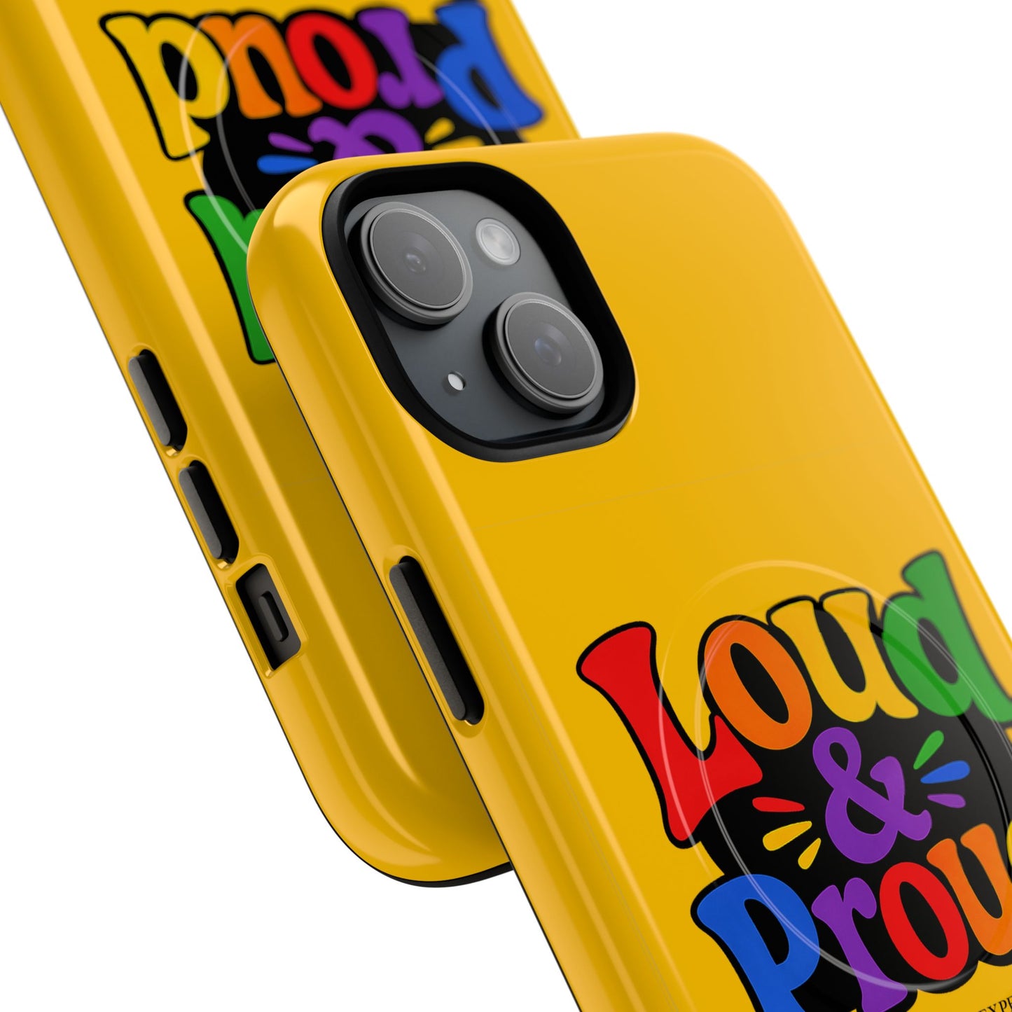 LOUD & PROUD LGBTQ Tough Magnetic Phone Case — Colorful Retro Pride Design