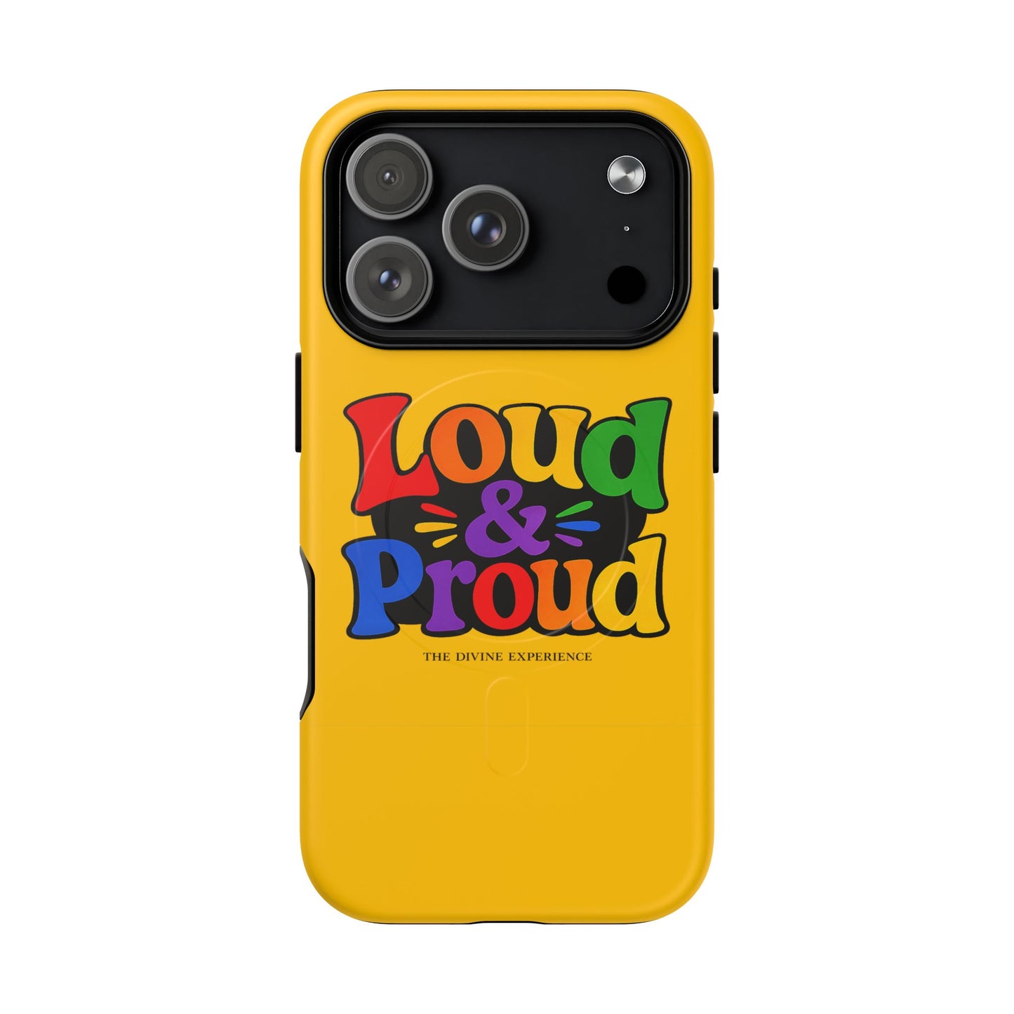 LOUD & PROUD LGBTQ Tough Magnetic Phone Case — Colorful Retro Pride Design
