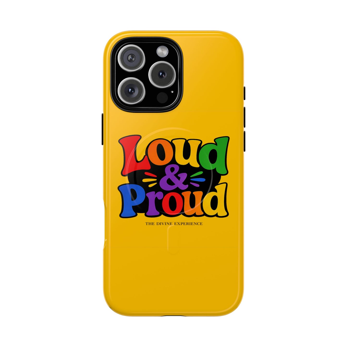 LOUD & PROUD LGBTQ Tough Magnetic Phone Case — Colorful Retro Pride Design