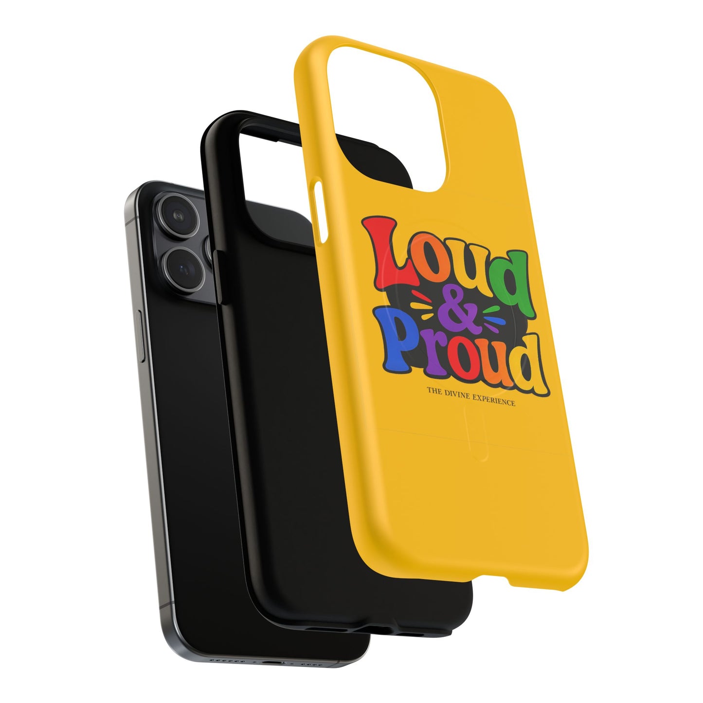 LOUD & PROUD LGBTQ Tough Magnetic Phone Case — Colorful Retro Pride Design