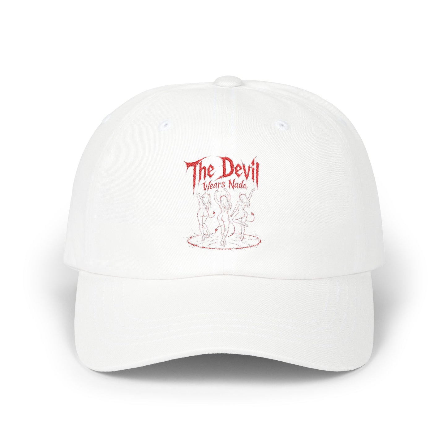 THE DEVIL WEARS NADA Dad Cap — Embroidered Retro Graphic Hat
