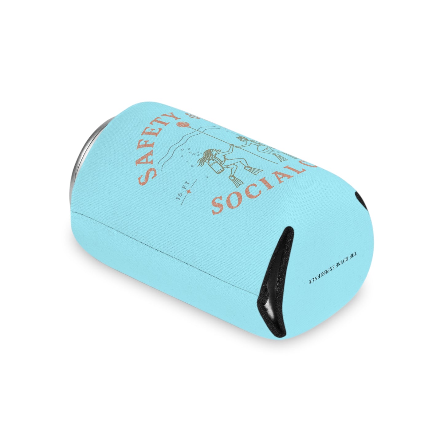 SAFETY STOP SOCIAL CLUB Can Cooler – Scuba Divers Drink Koozie