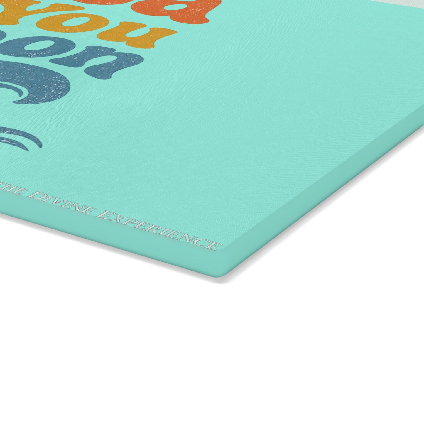 SEA YOU SOON Glass Cutting Board – Retro Beach Wave Kitchen Decor
