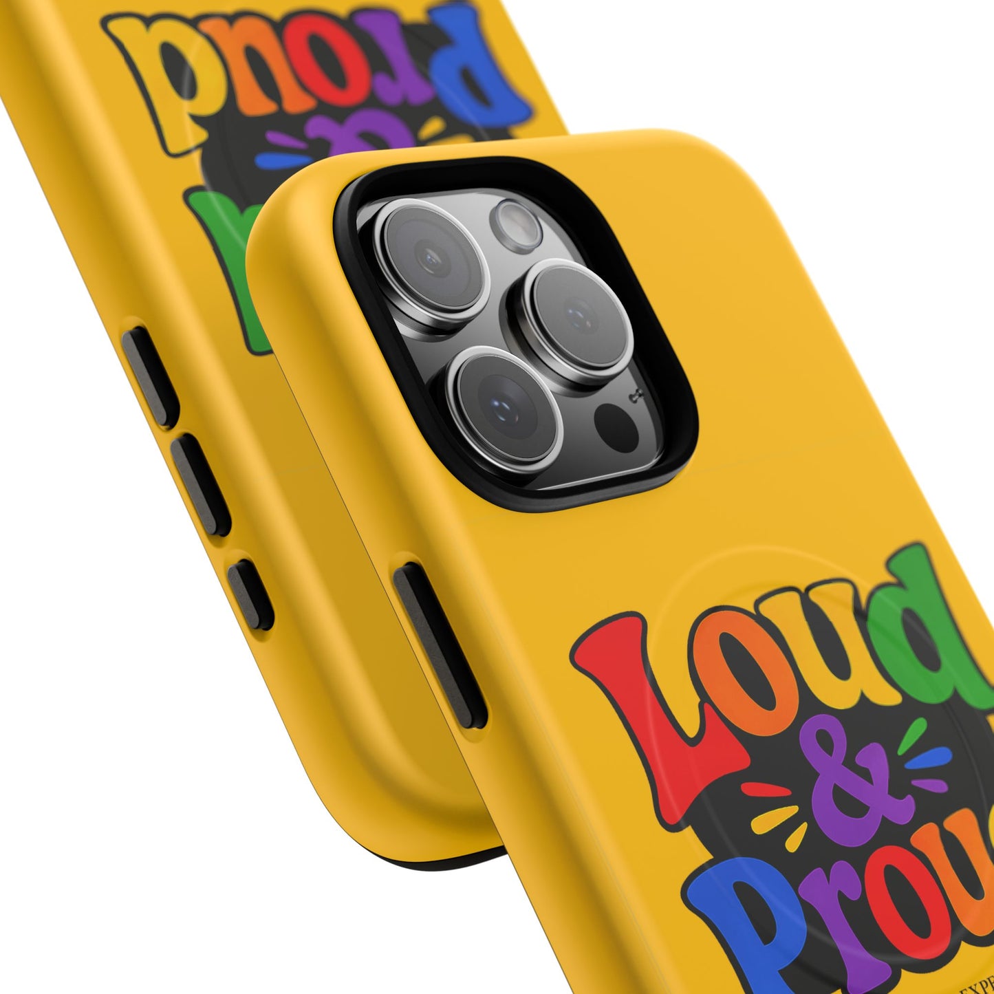 LOUD & PROUD LGBTQ Tough Magnetic Phone Case — Colorful Retro Pride Design