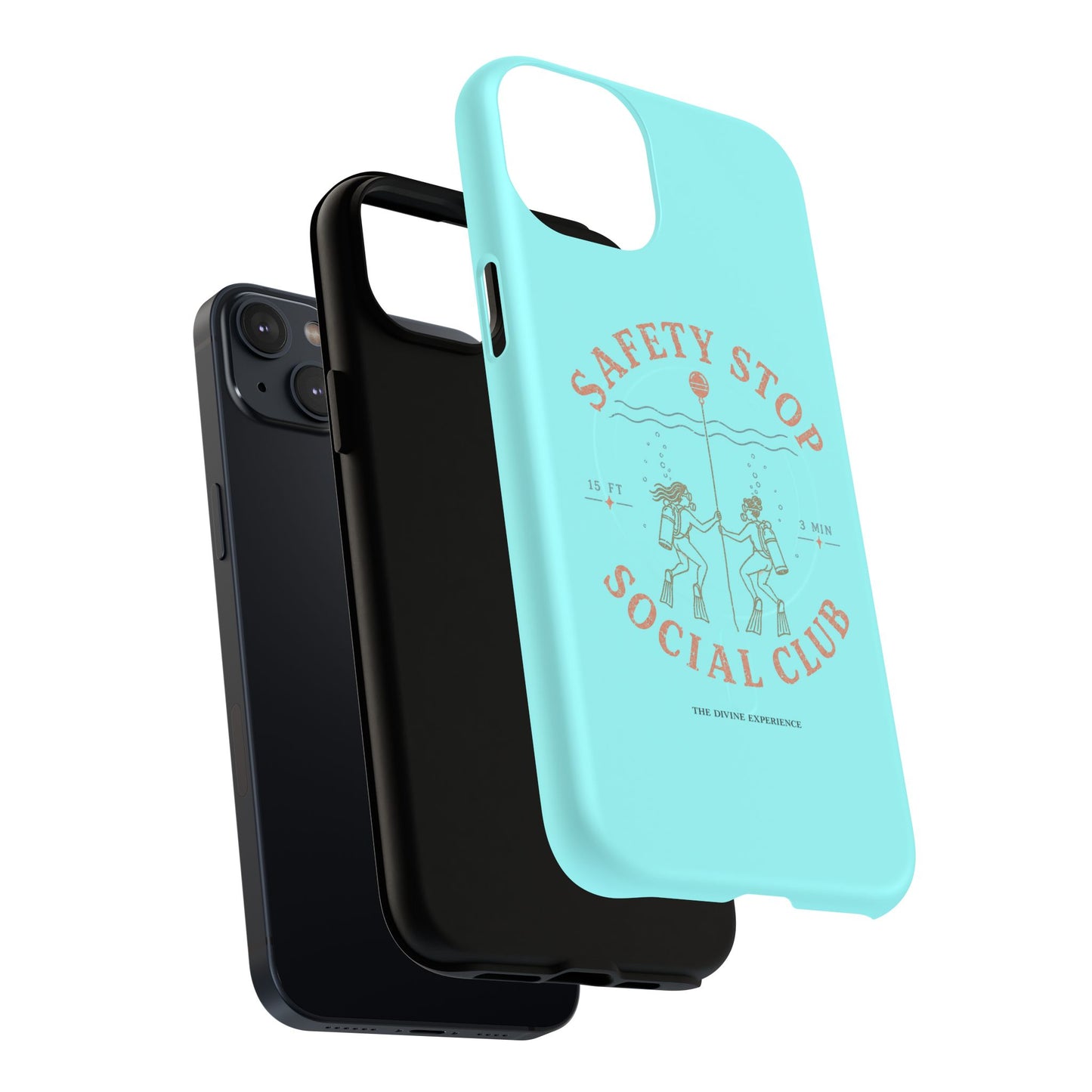 SAFETY STOP SOCIAL CLUB SCUBA Phone Case — Scuba Diving Graphic Tough Magnetic Case