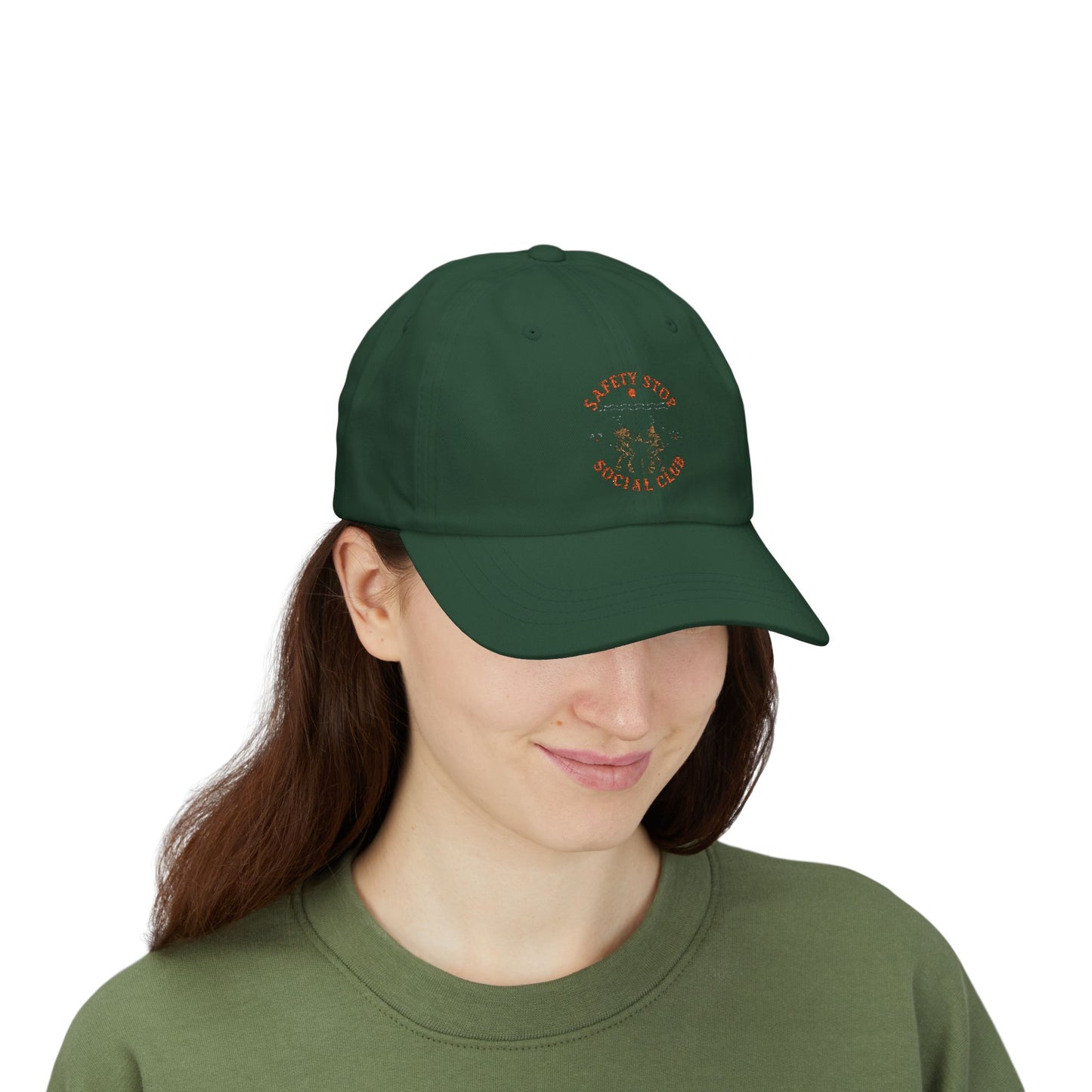 SAFETY STOP SOCIAL CLUB Scuba Cap – Vintage Motorcycle Club Embroidered Hat
