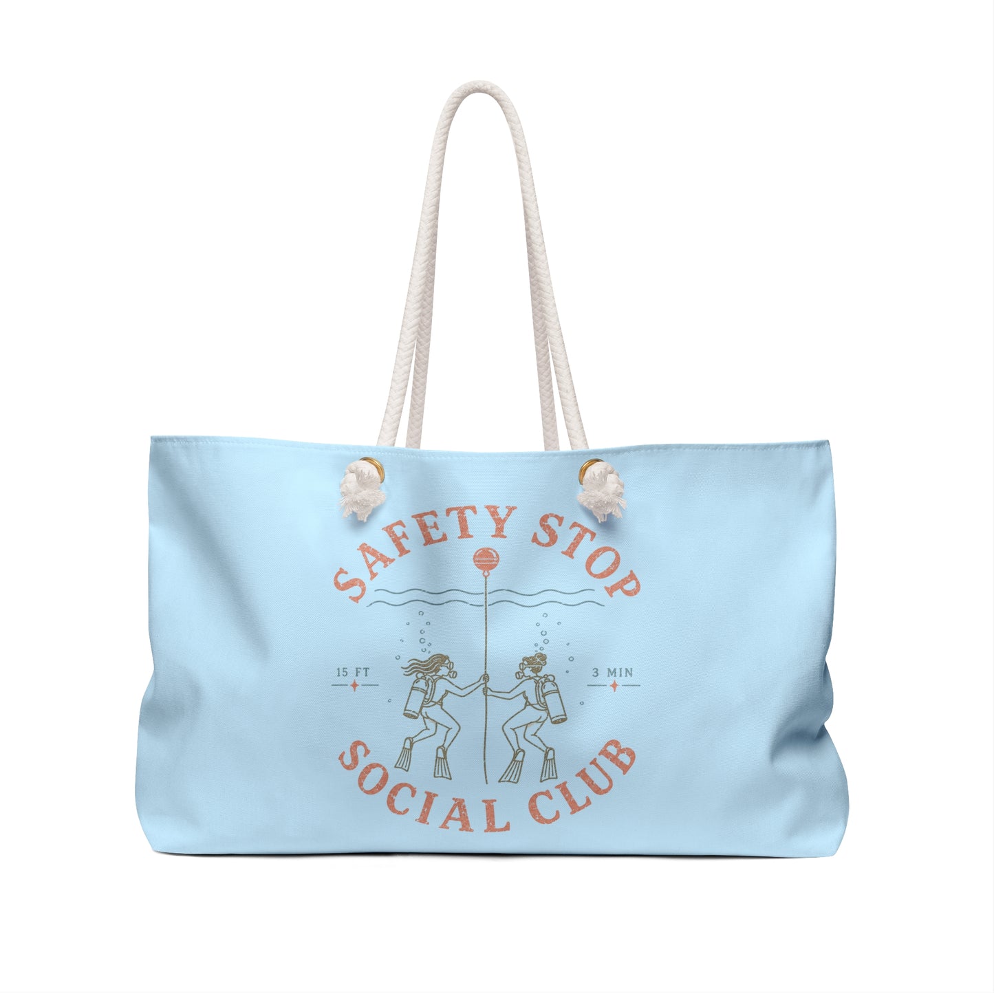 SAFETY STOP SOCIAL CLUB Weekender Bag — Scuba Diving Travel Tote