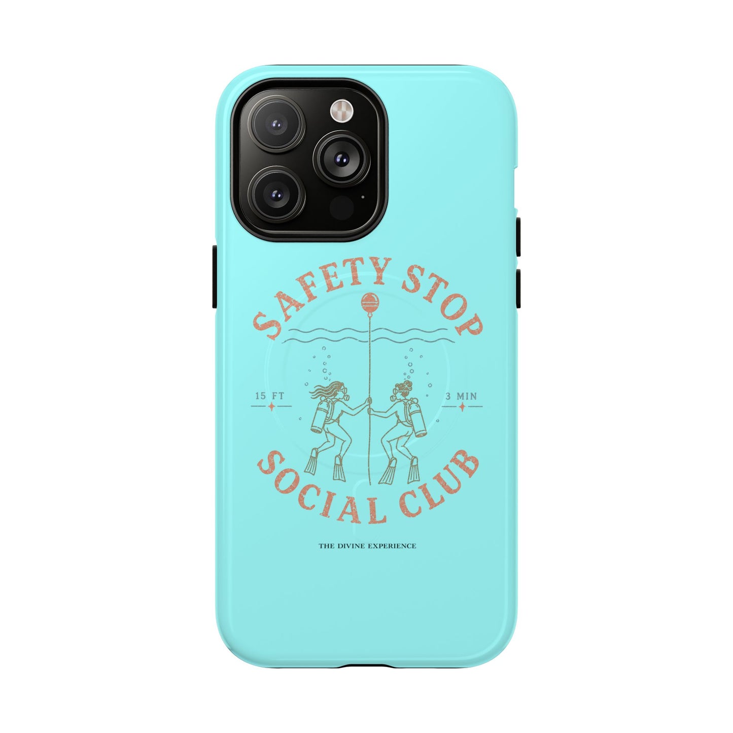 SAFETY STOP SOCIAL CLUB SCUBA Phone Case — Scuba Diving Graphic Tough Magnetic Case