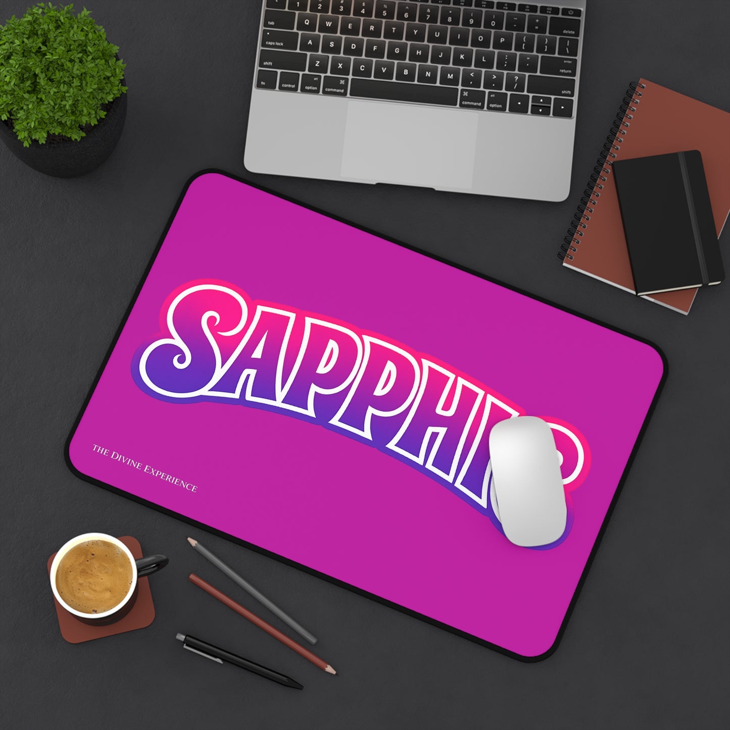 SAPPHIC Desk Mat — Pink & Purple Pride Keyboard Pad