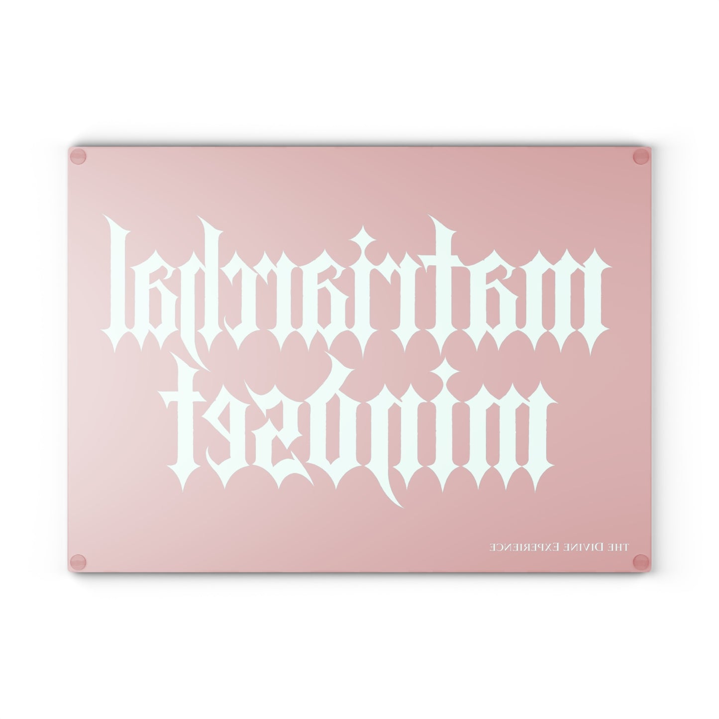 MATRIARCHAL MINDSET Glass Cutting Board — Bold Feminist Kitchen Décor