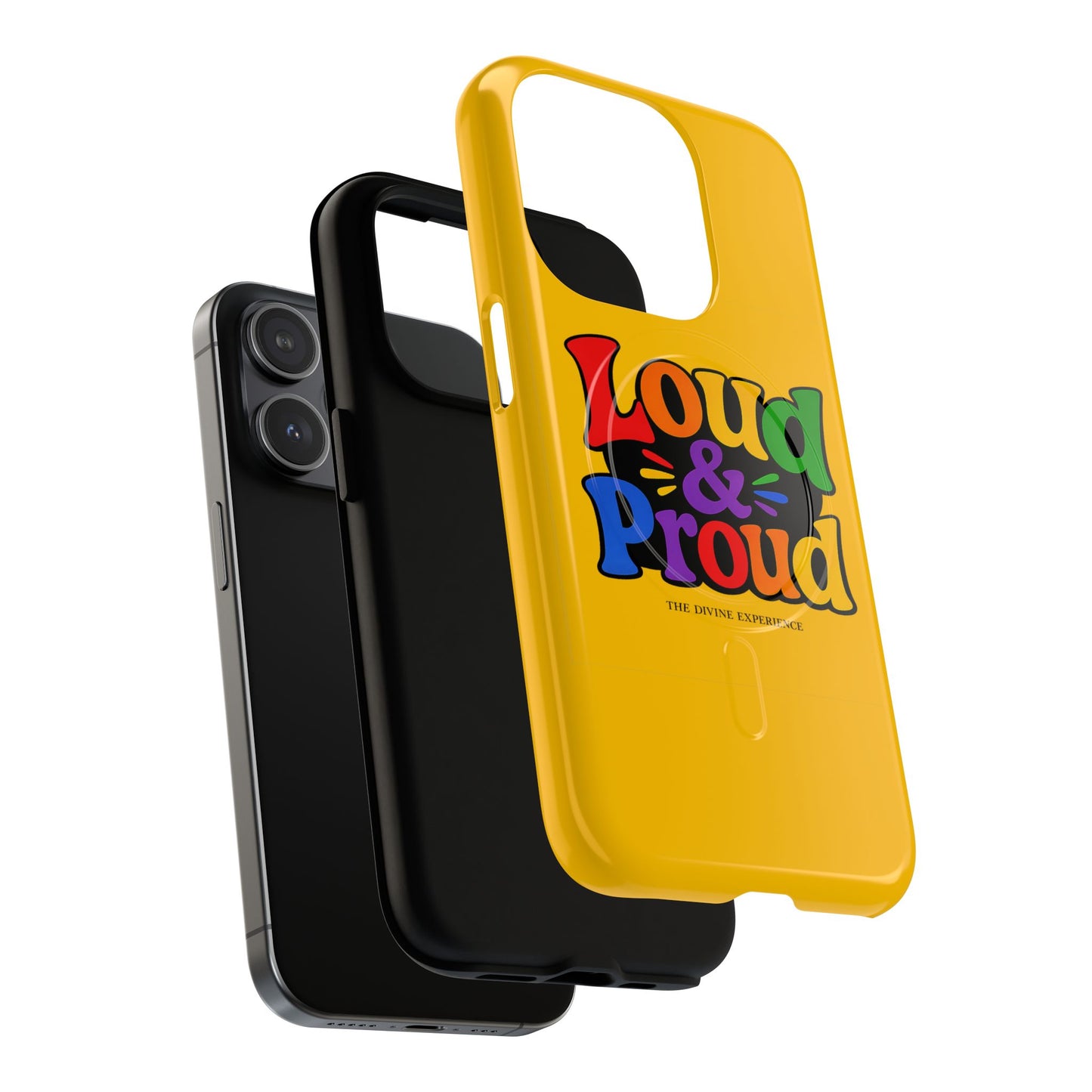 LOUD & PROUD LGBTQ Tough Magnetic Phone Case — Colorful Retro Pride Design