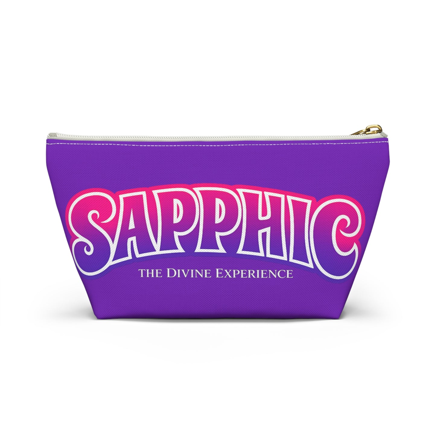 SAPPHIC Accessory Pouch — Purple T‑Bottom Makeup & Travel Bag