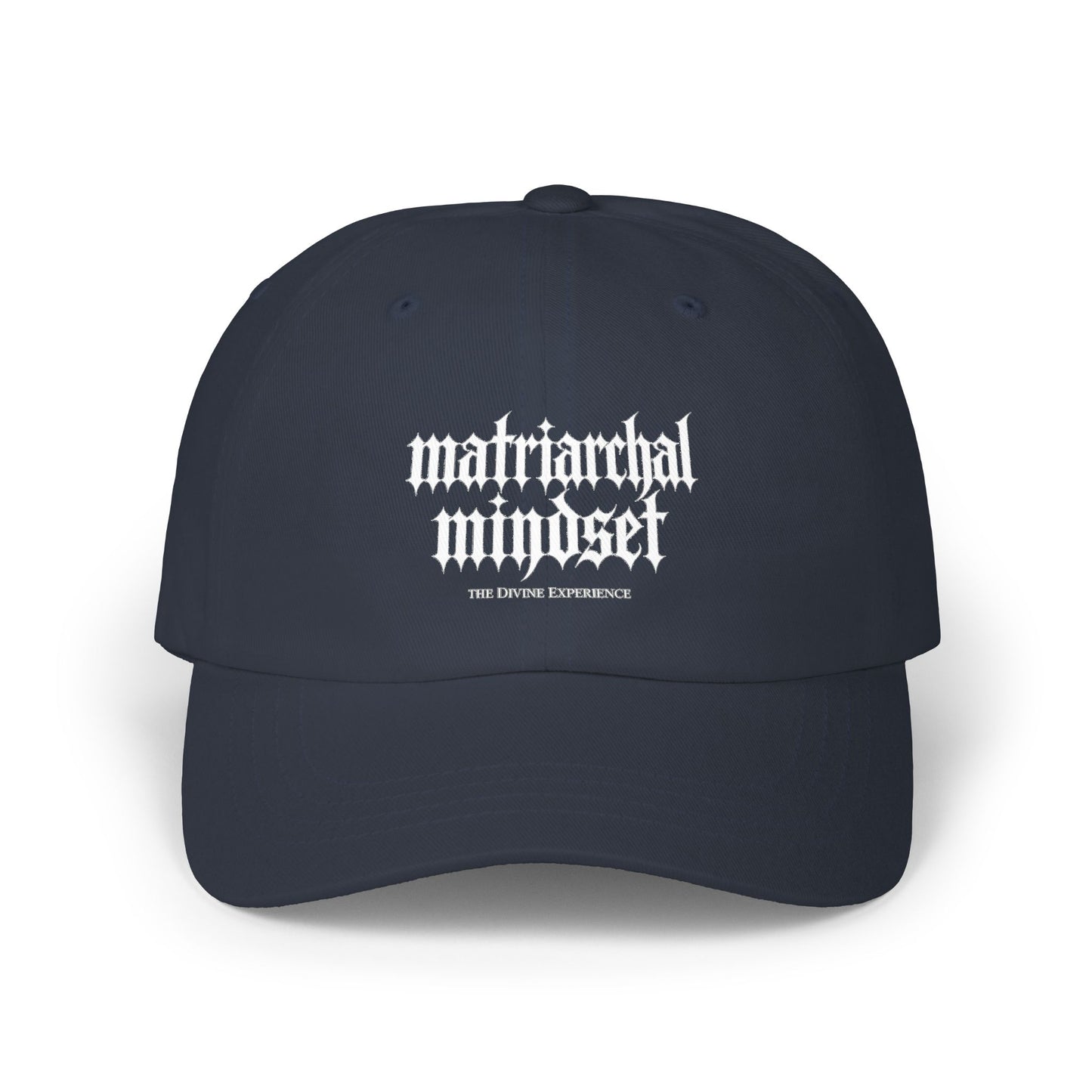MATRIARCHAL MINDSET Embroidered Dad Cap — Feminist Statement Baseball Hat