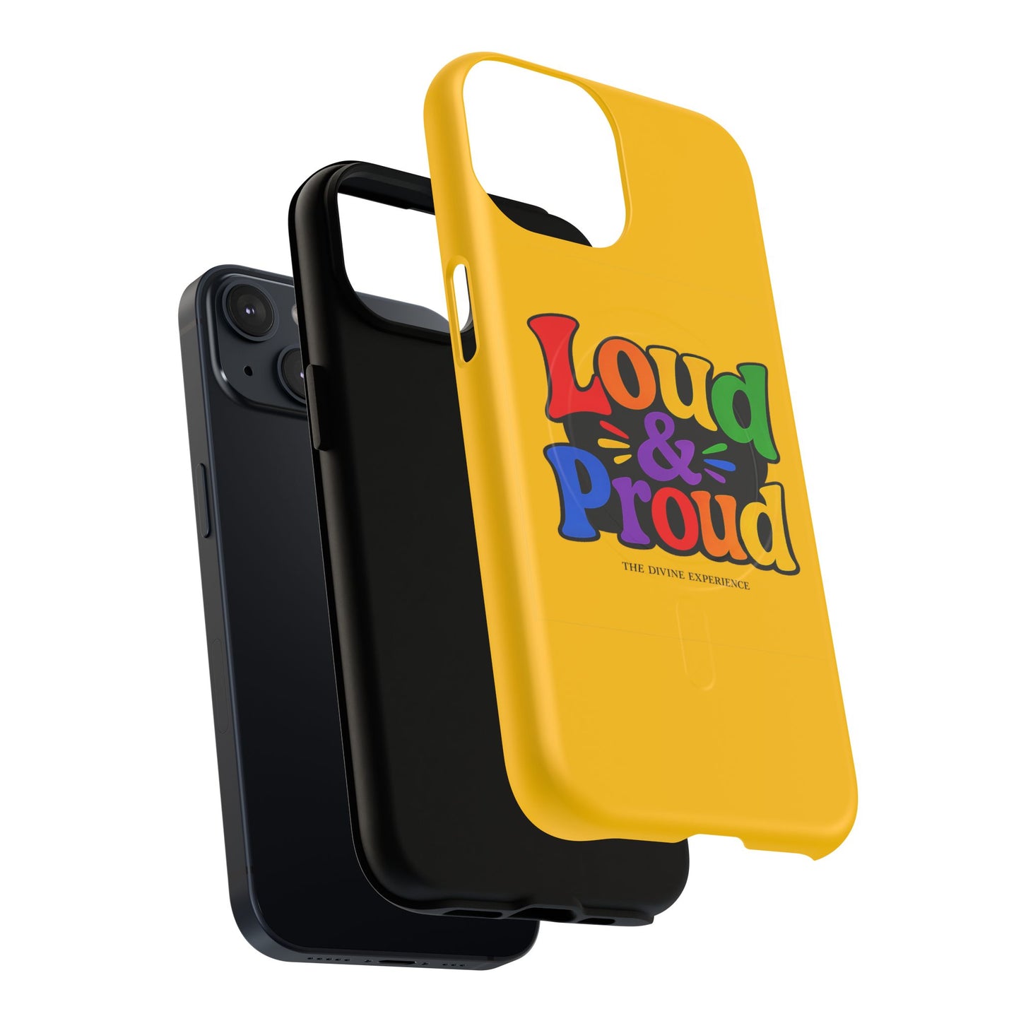 LOUD & PROUD LGBTQ Tough Magnetic Phone Case — Colorful Retro Pride Design