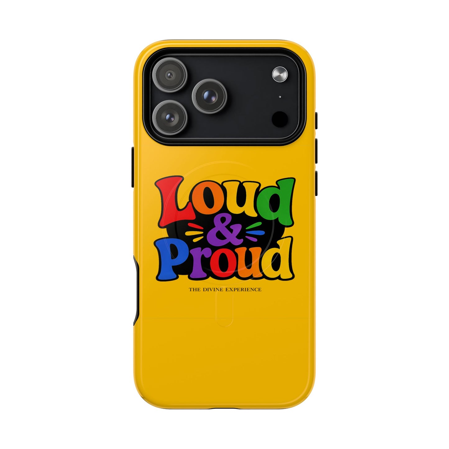 LOUD & PROUD LGBTQ Tough Magnetic Phone Case — Colorful Retro Pride Design
