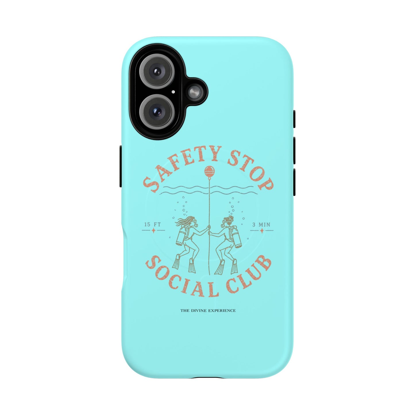 SAFETY STOP SOCIAL CLUB SCUBA Phone Case — Scuba Diving Graphic Tough Magnetic Case