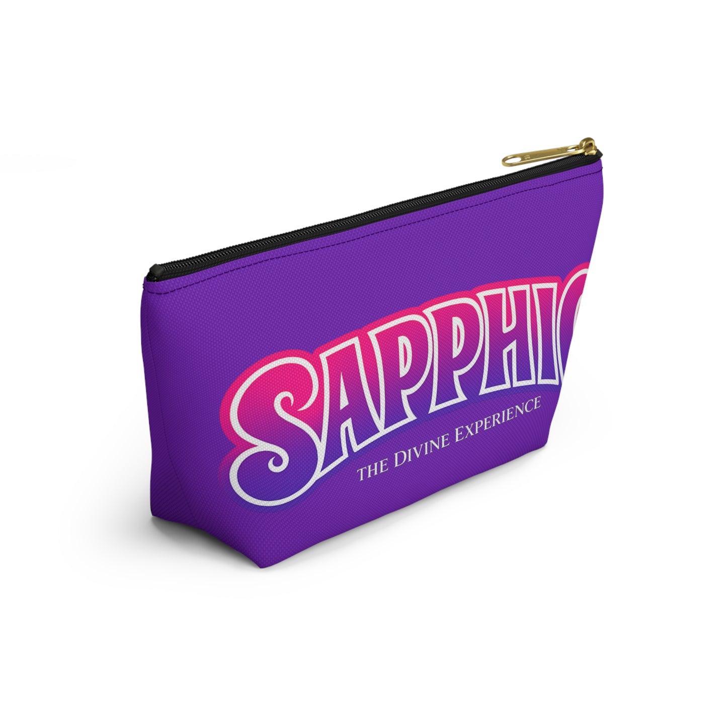 SAPPHIC Accessory Pouch — Purple T‑Bottom Makeup & Travel Bag