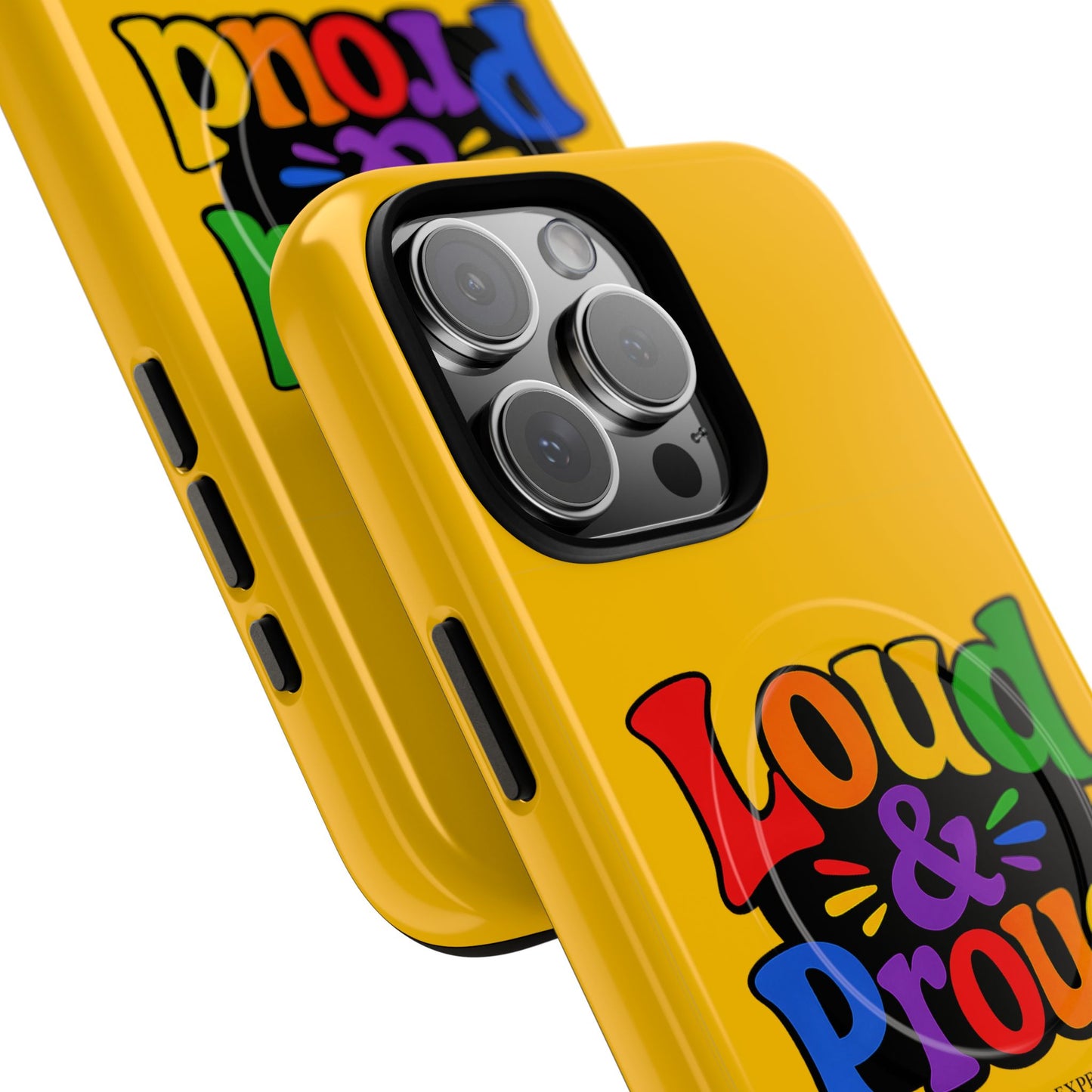 LOUD & PROUD LGBTQ Tough Magnetic Phone Case — Colorful Retro Pride Design