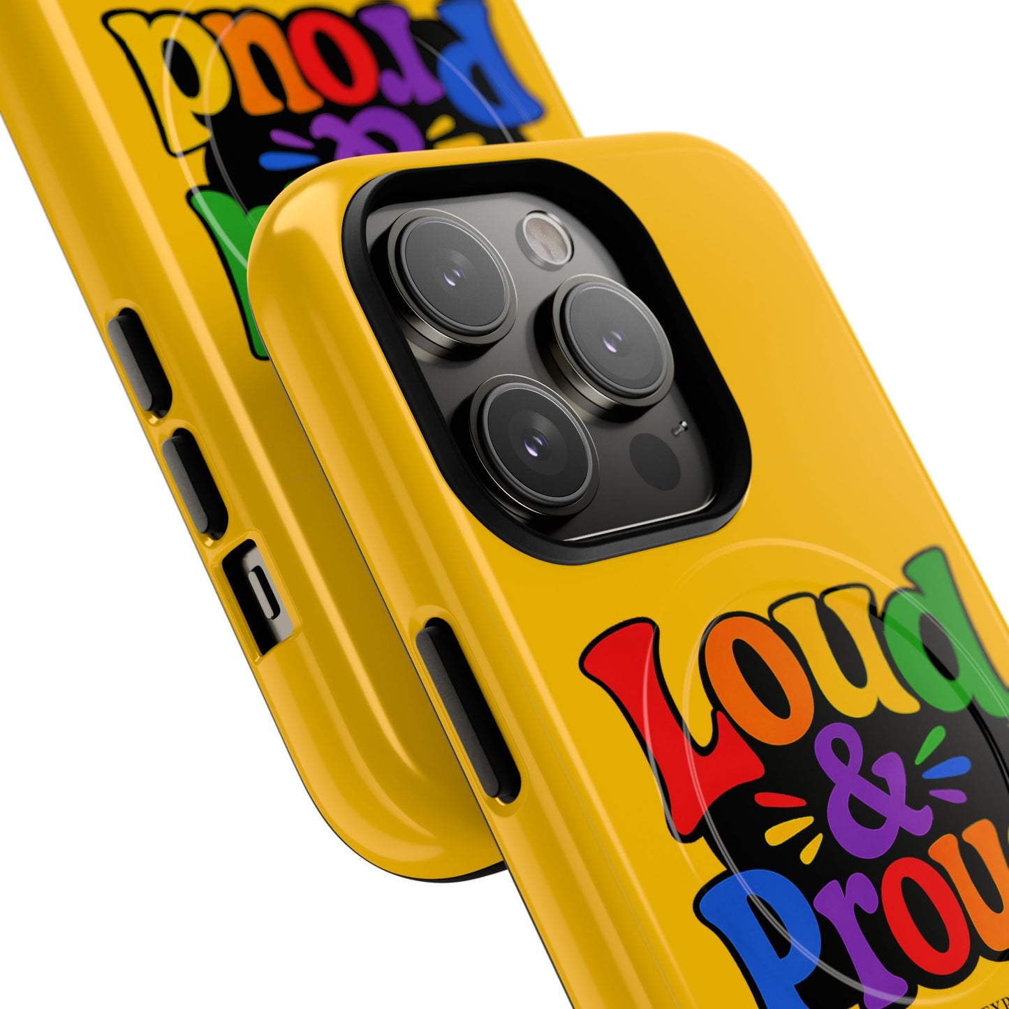 LOUD & PROUD LGBTQ Tough Magnetic Phone Case — Colorful Retro Pride Design