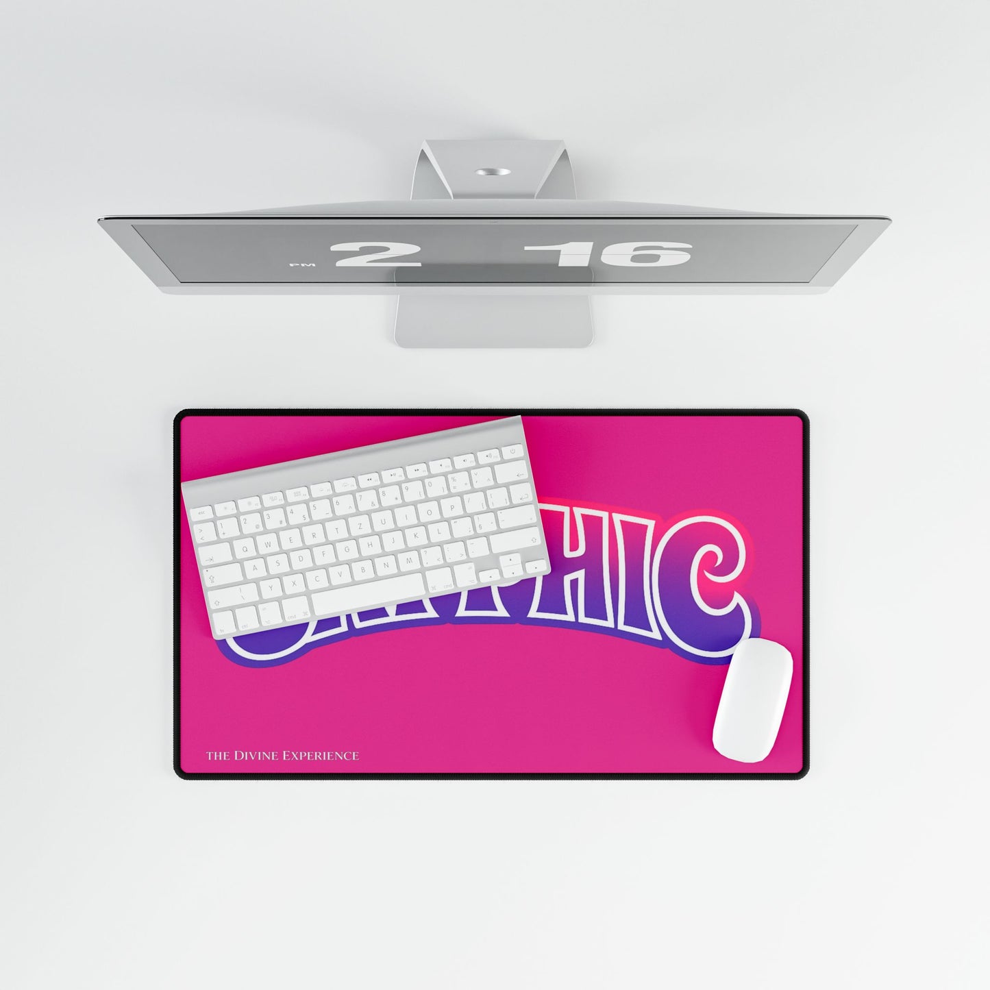 SAPPHIC Desk Mat — Pink & Purple Pride Gaming/Work Surface