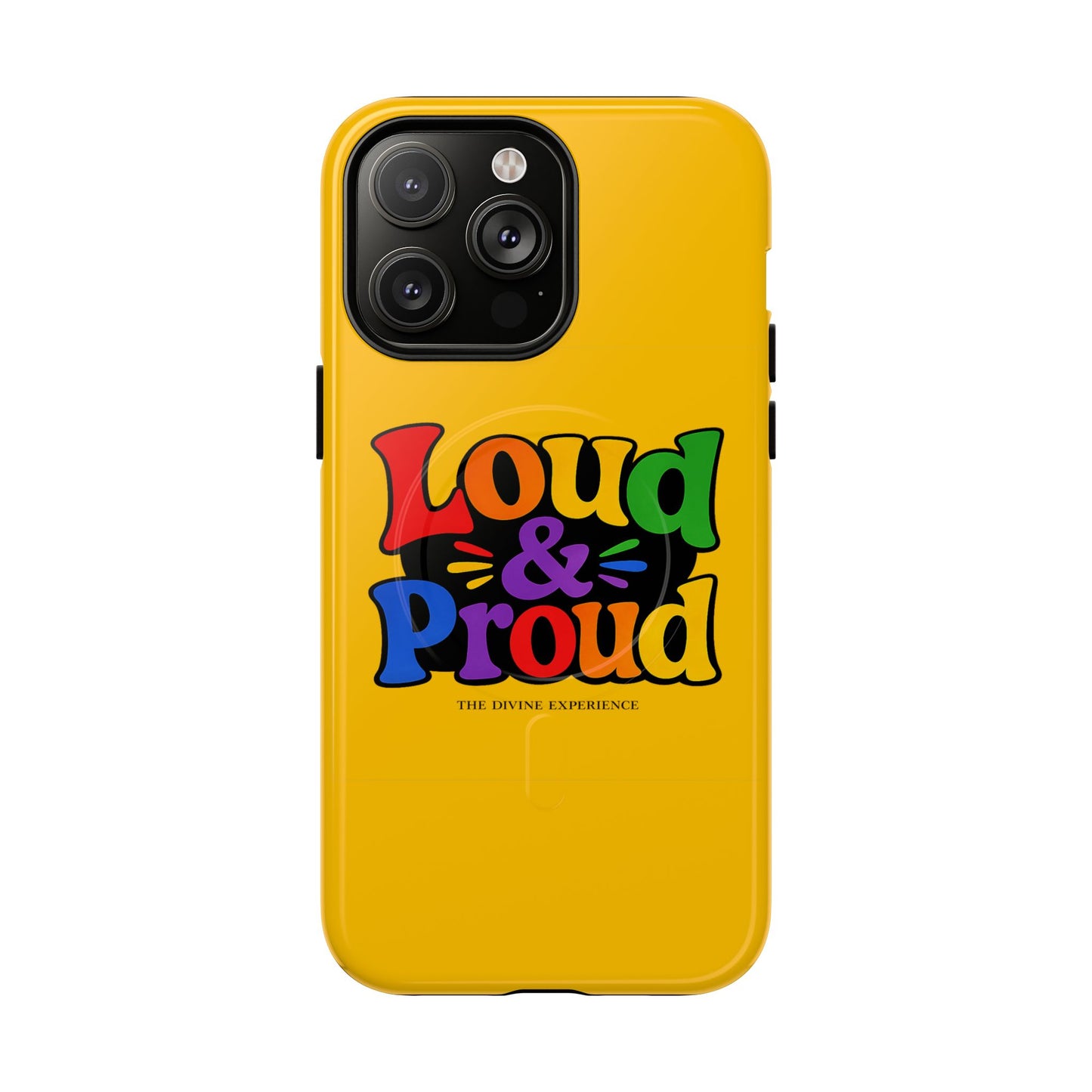 LOUD & PROUD LGBTQ Tough Magnetic Phone Case — Colorful Retro Pride Design