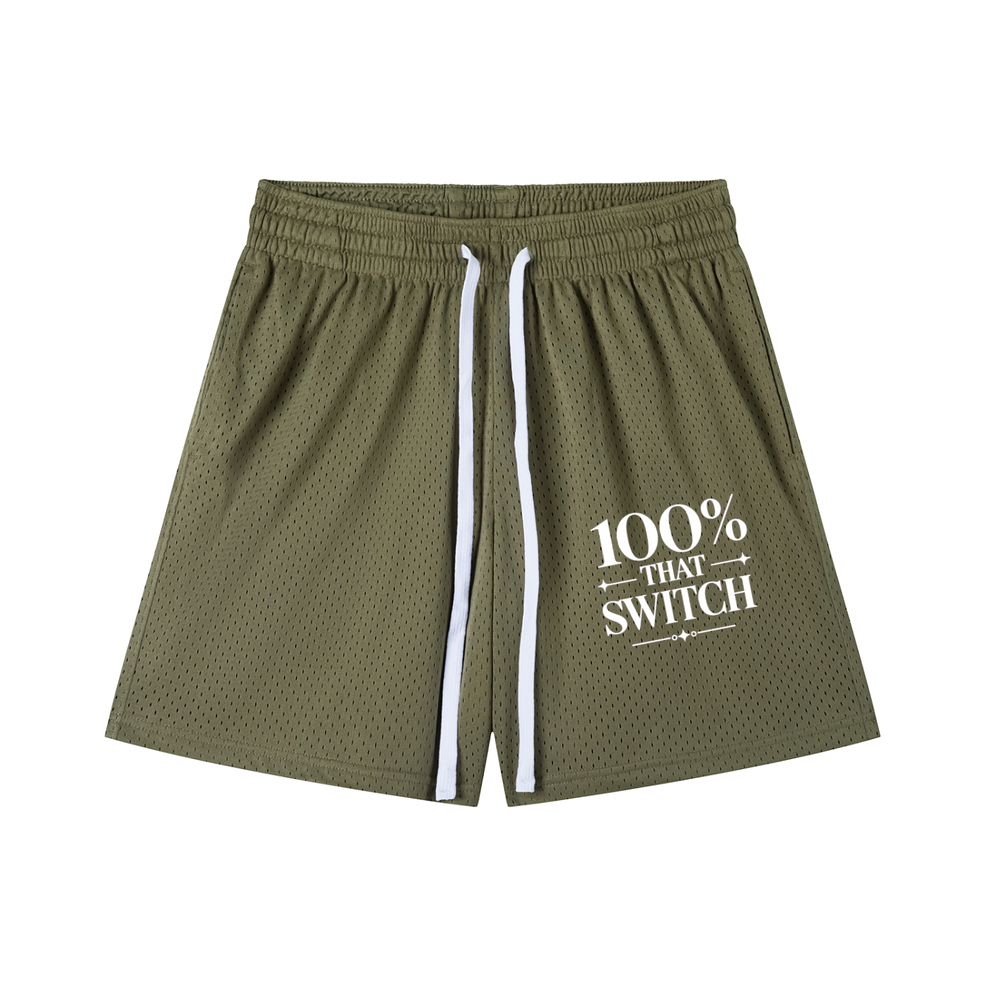 100% THAT SWITCH Mesh Drawstring Shorts