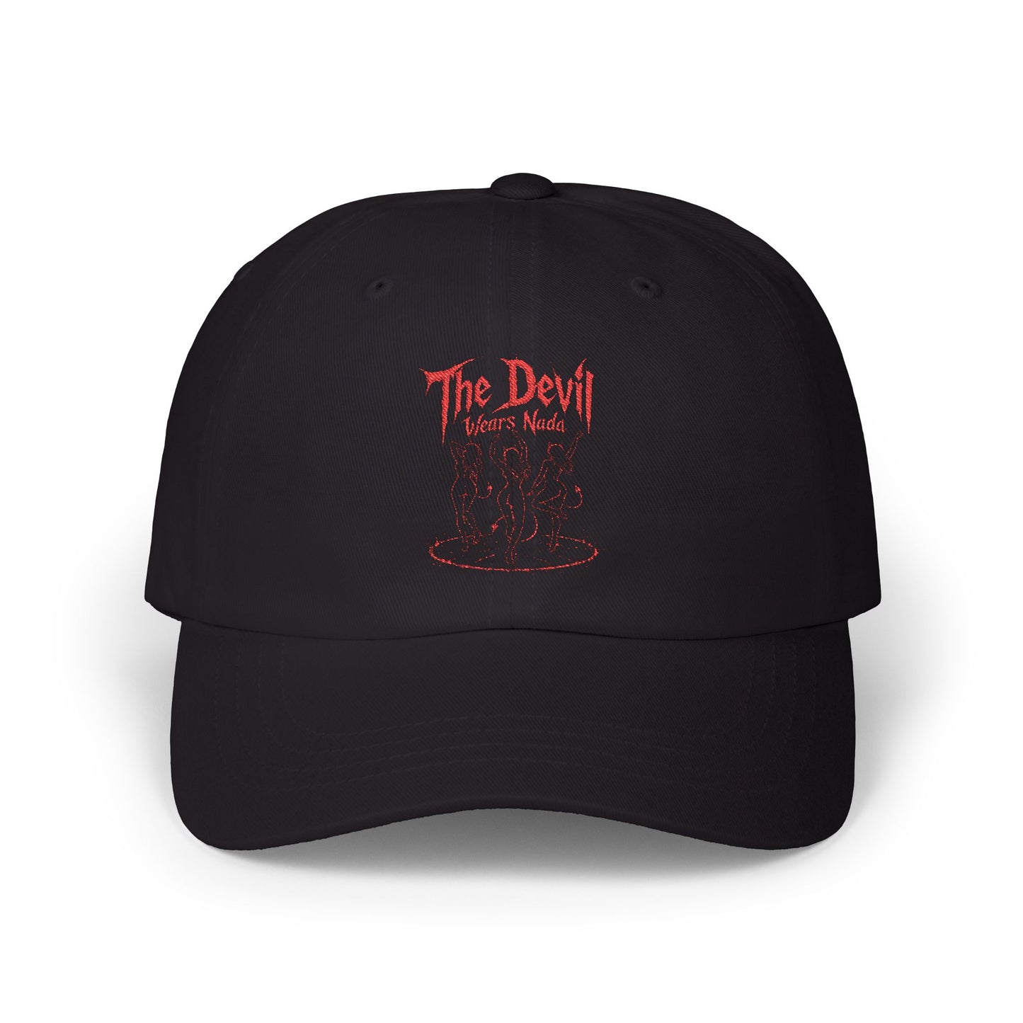 THE DEVIL WEARS NADA Dad Cap — Embroidered Retro Graphic Hat
