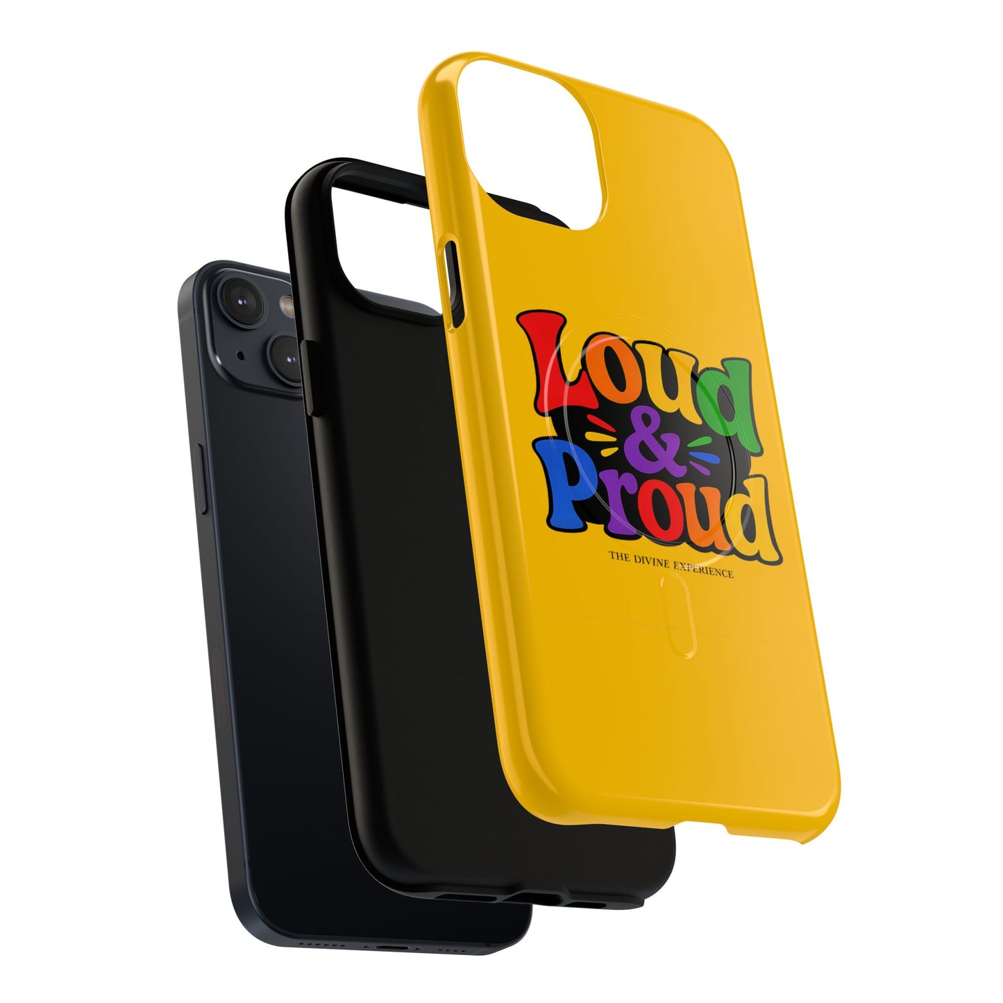 LOUD & PROUD LGBTQ Tough Magnetic Phone Case — Colorful Retro Pride Design