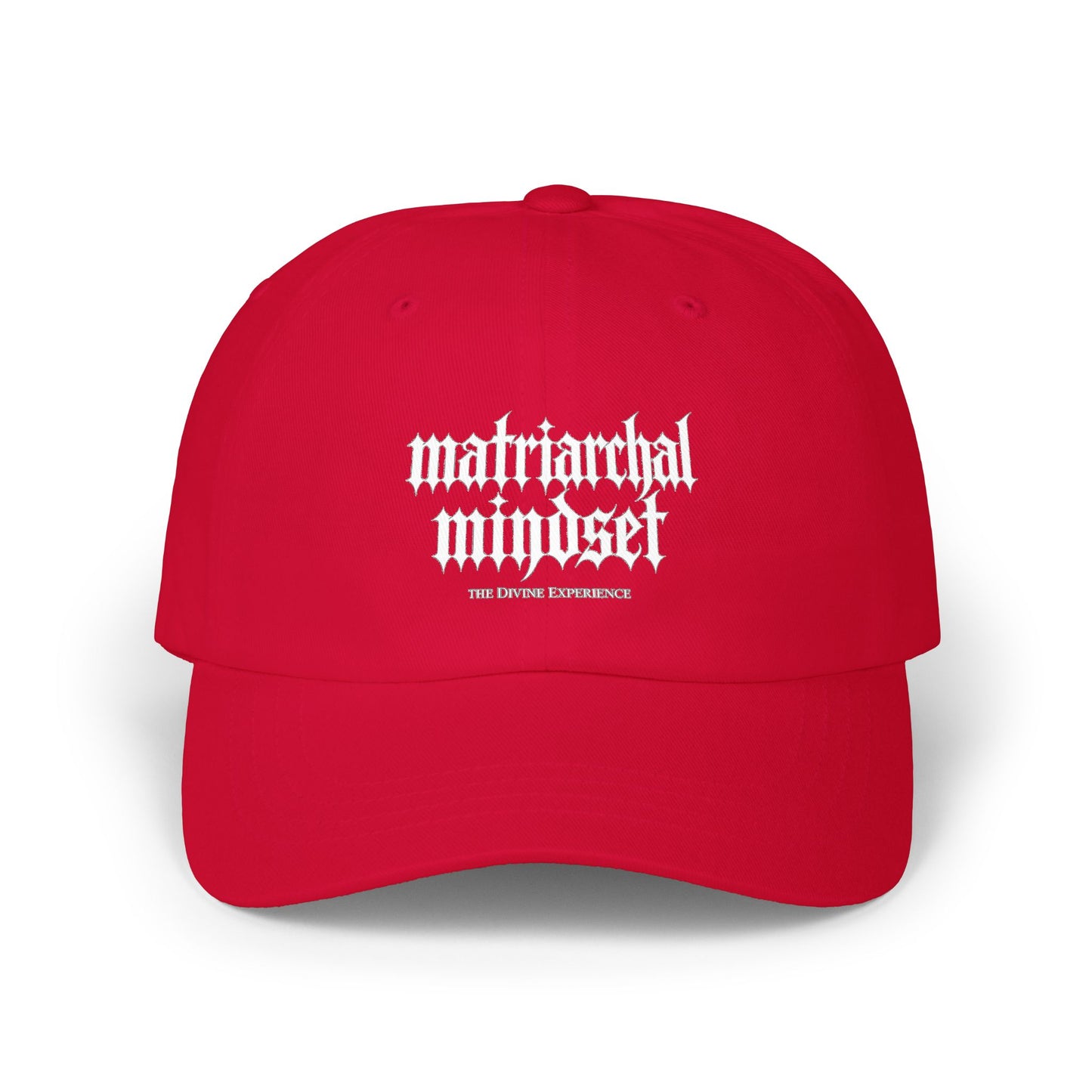 MATRIARCHAL MINDSET Embroidered Dad Cap — Feminist Statement Baseball Hat