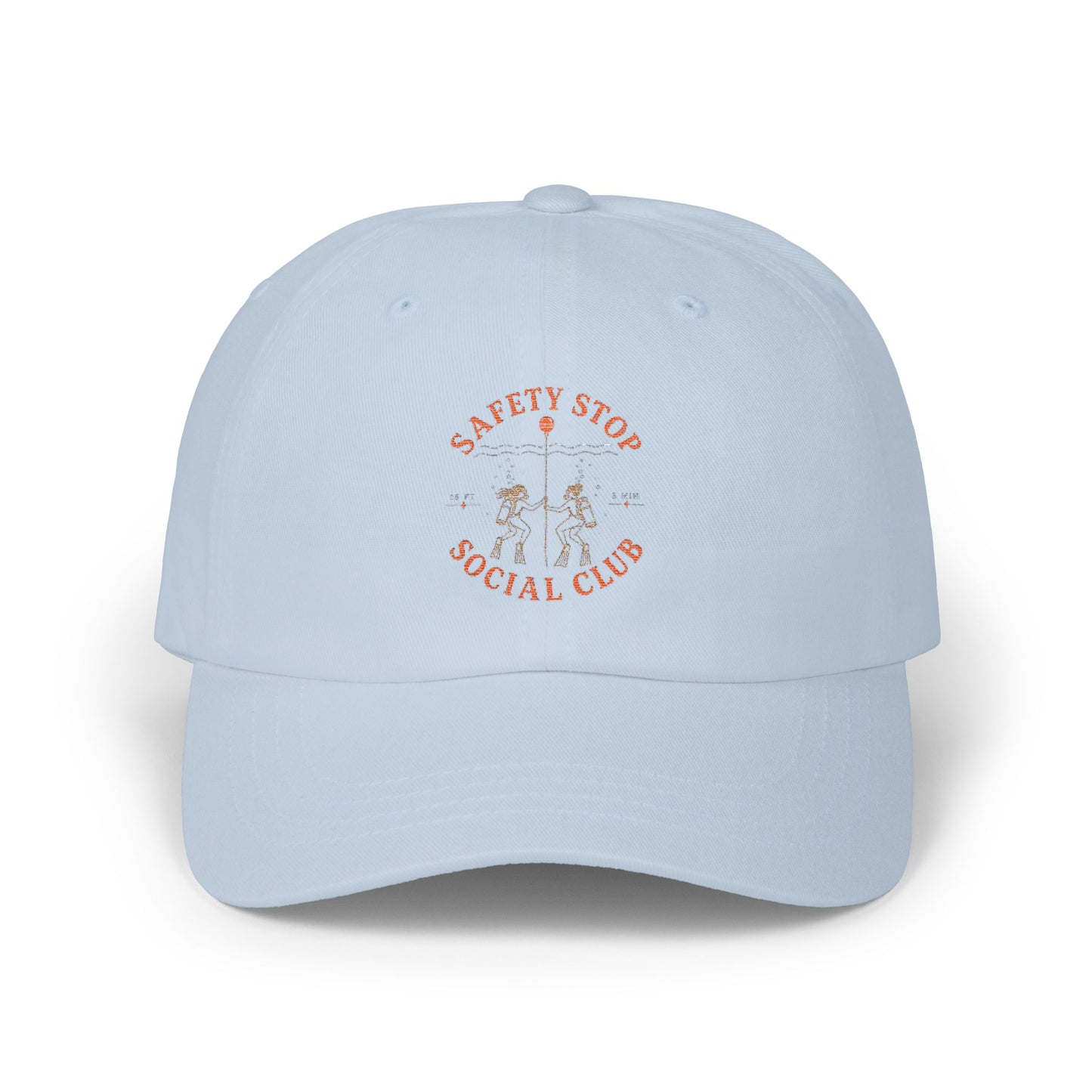 SAFETY STOP SOCIAL CLUB Scuba Cap – Vintage Motorcycle Club Embroidered Hat