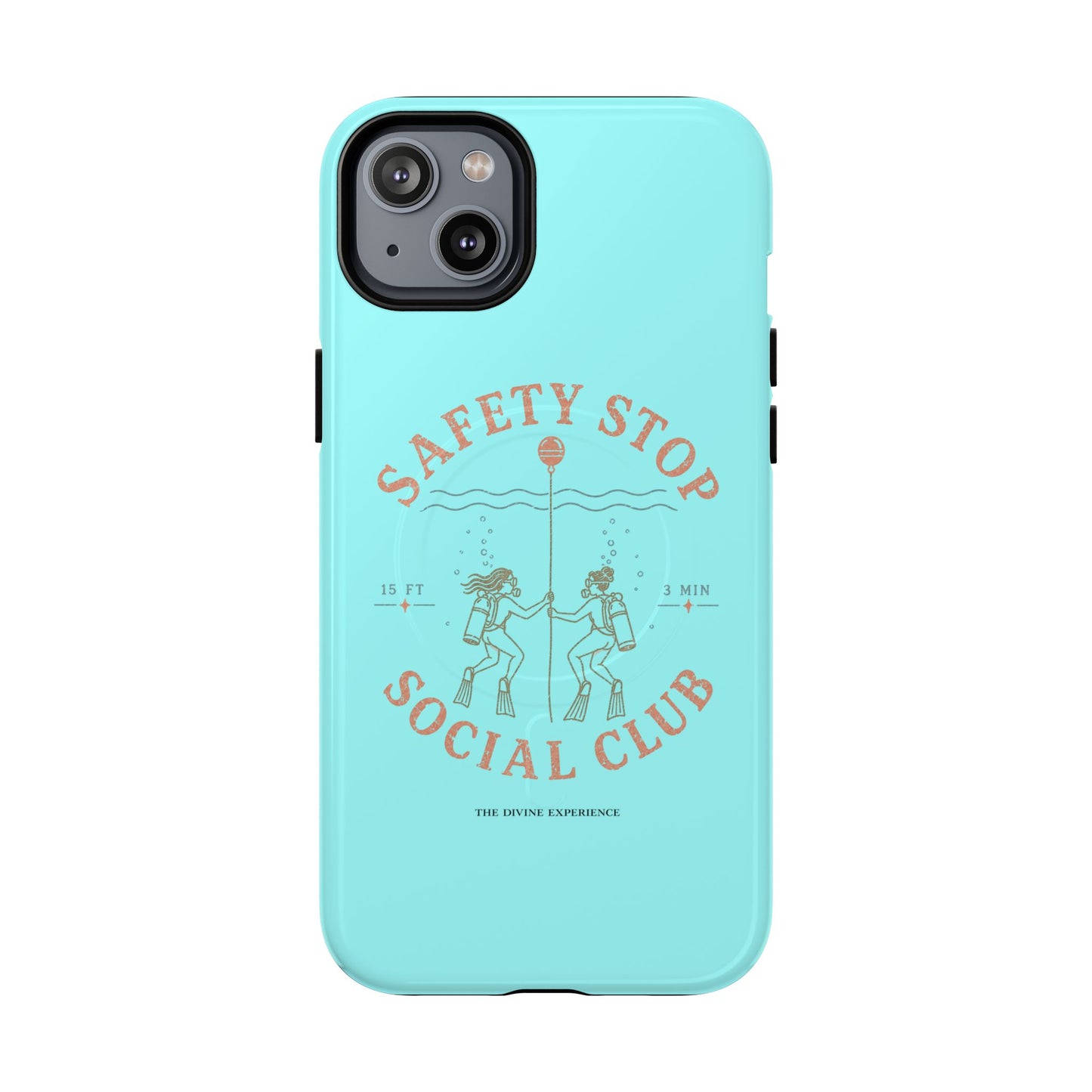 SAFETY STOP SOCIAL CLUB SCUBA Phone Case — Scuba Diving Graphic Tough Magnetic Case