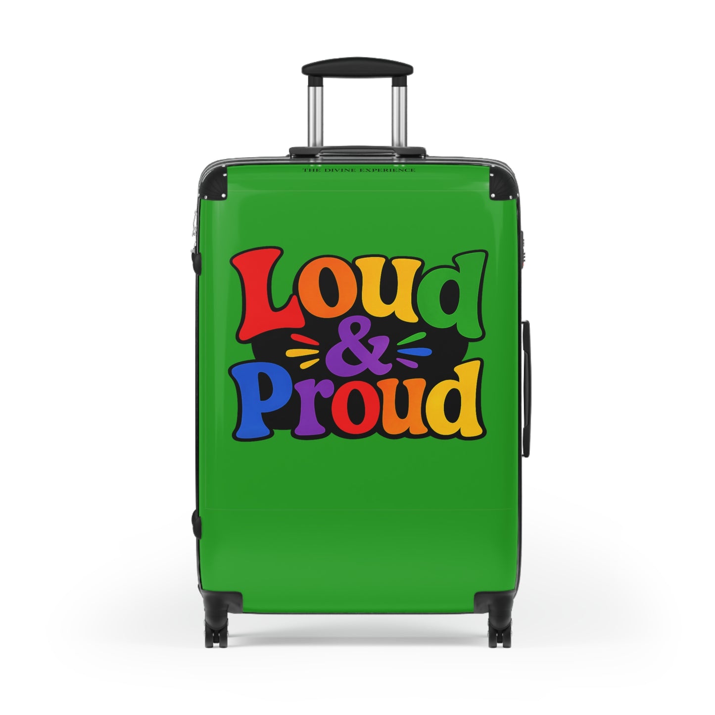 LOUD & PROUD LGBTQ Green Carry-On Suitcase – Rainbow Pride Travel Luggage