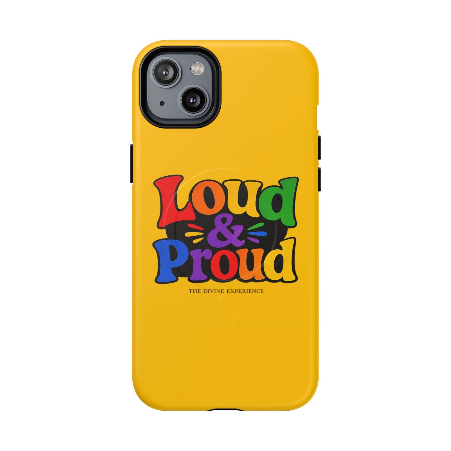 LOUD & PROUD LGBTQ Tough Magnetic Phone Case — Colorful Retro Pride Design