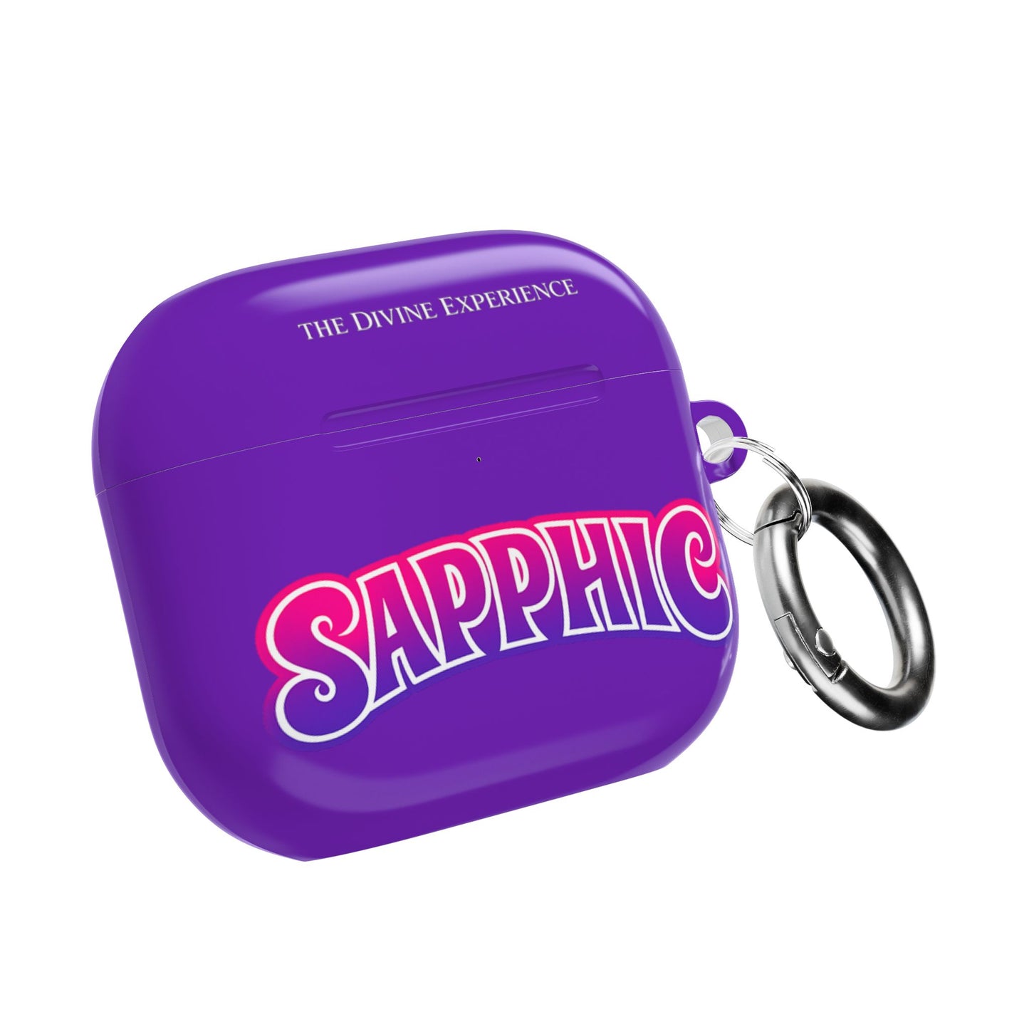 SAPPHIC AirPod Case — Purple “SAPPHIC” Designer Protective AirPods Case (The Divine Experience)