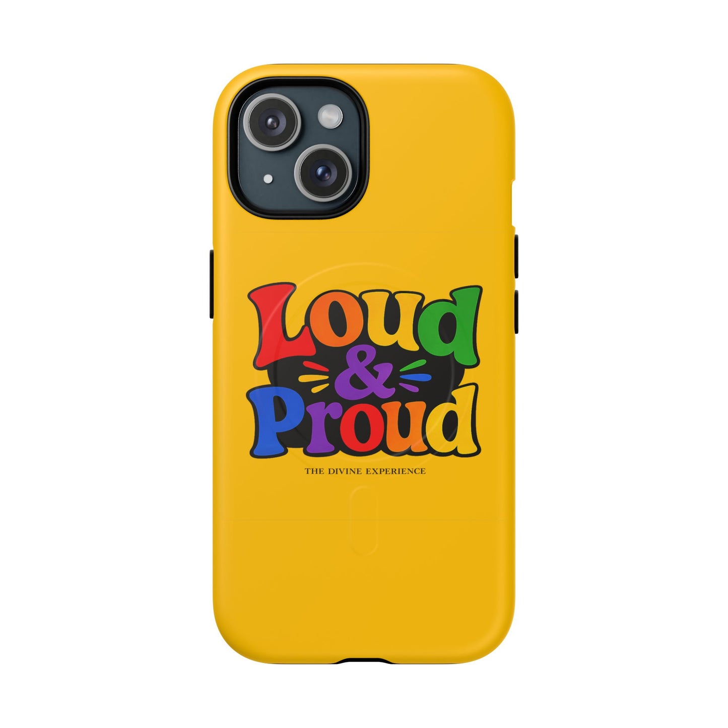 LOUD & PROUD LGBTQ Tough Magnetic Phone Case — Colorful Retro Pride Design